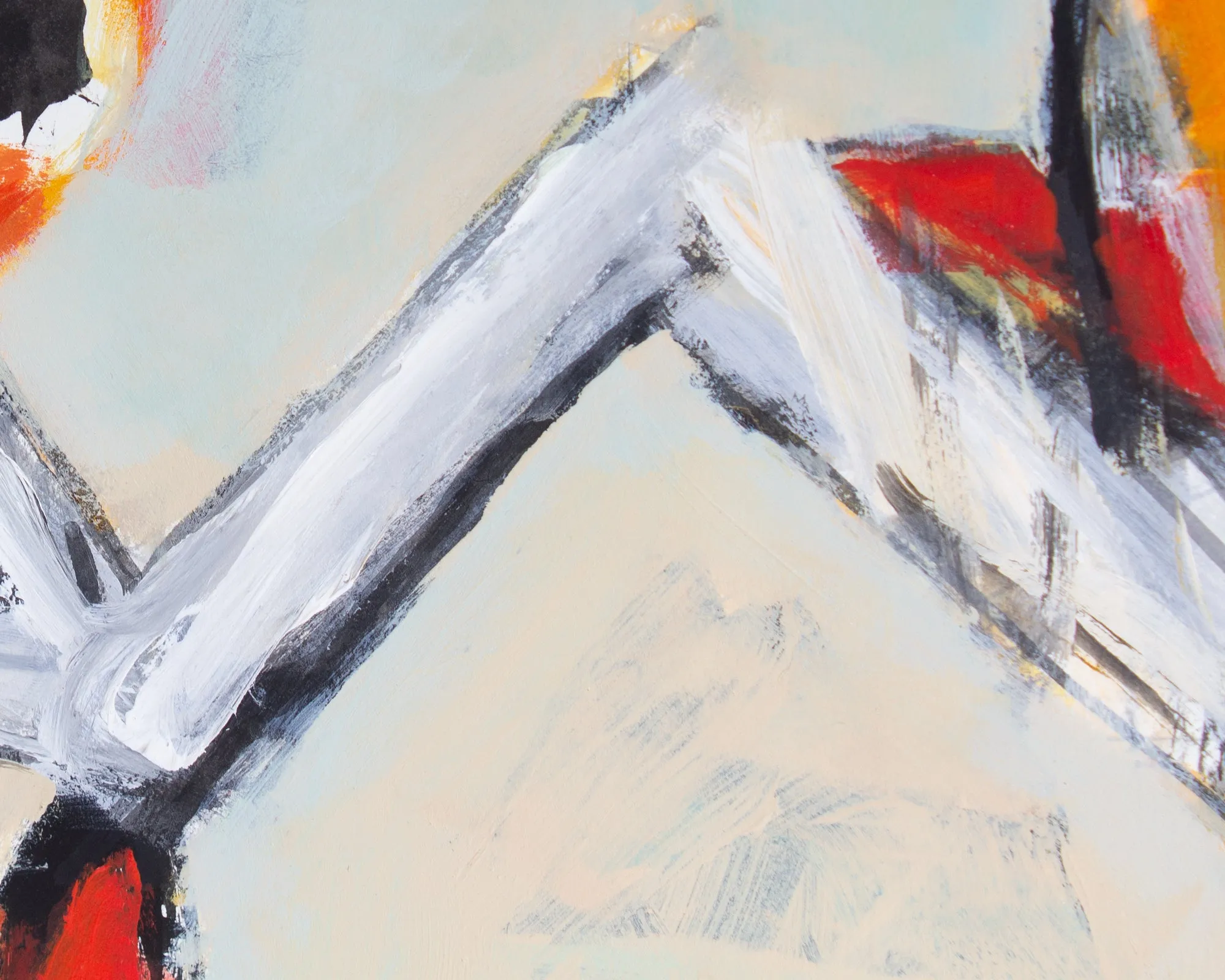 James L. Bruch Abstract Mixed Media Painting on Paper