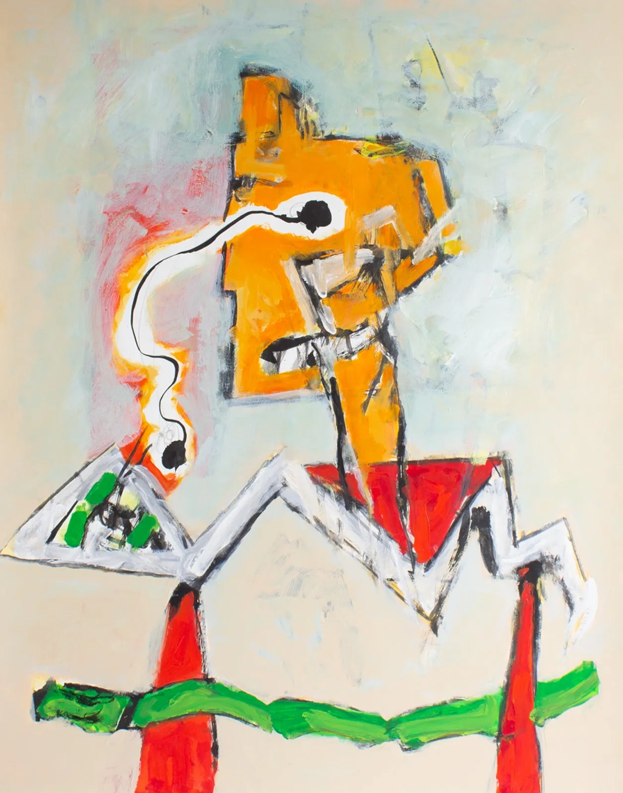 James L. Bruch Abstract Mixed Media Painting on Paper
