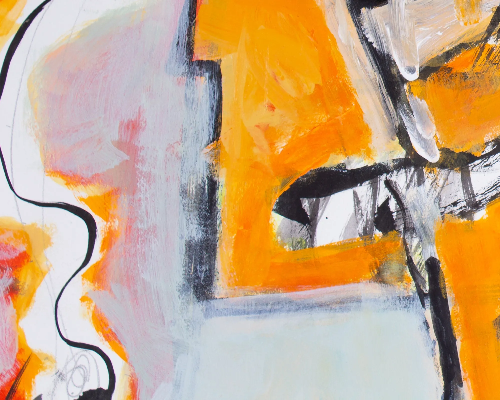 James L. Bruch Abstract Mixed Media Painting on Paper