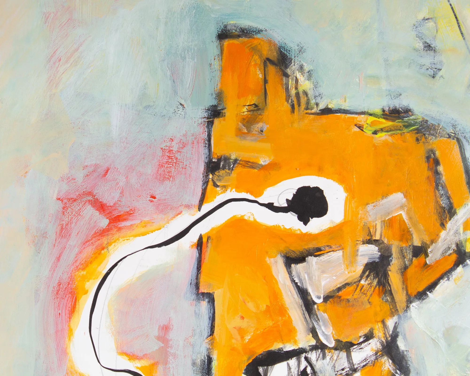 James L. Bruch Abstract Mixed Media Painting on Paper