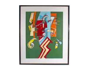 James L. Bruch Abstract Mixed Media Painting