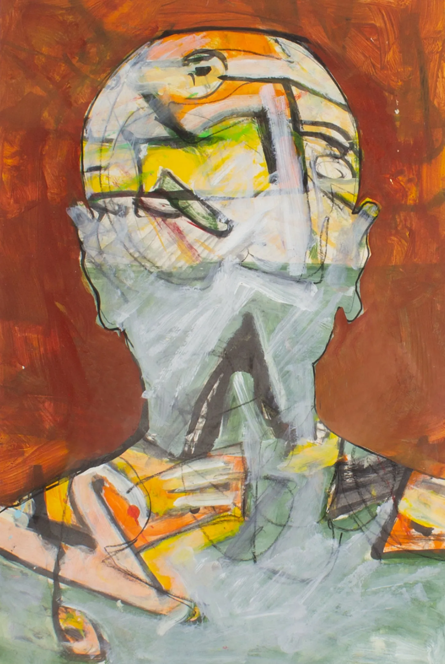 James L. Bruch Abstract Mixed Media Painting