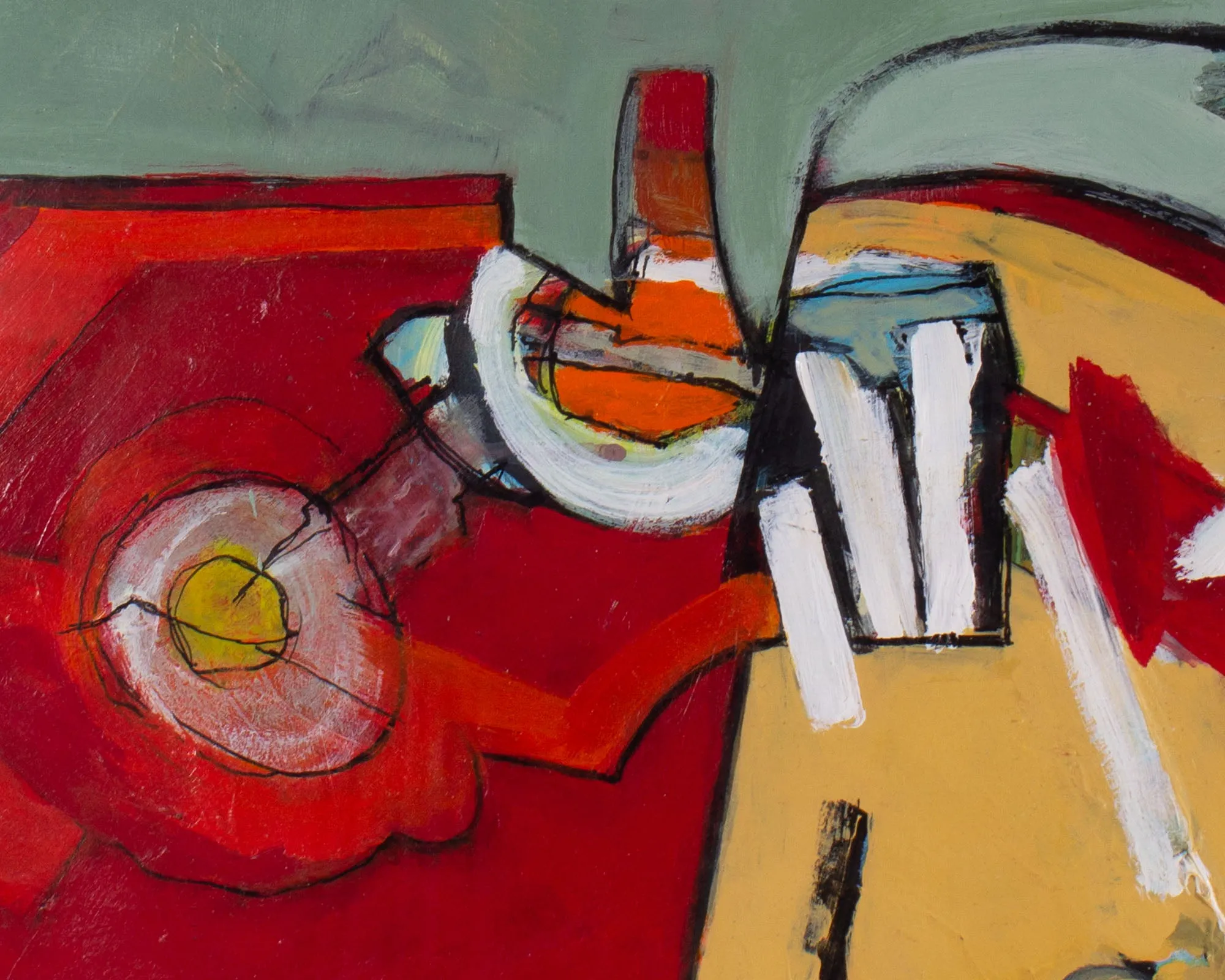 James L. Bruch Abstract Mixed Media Painting