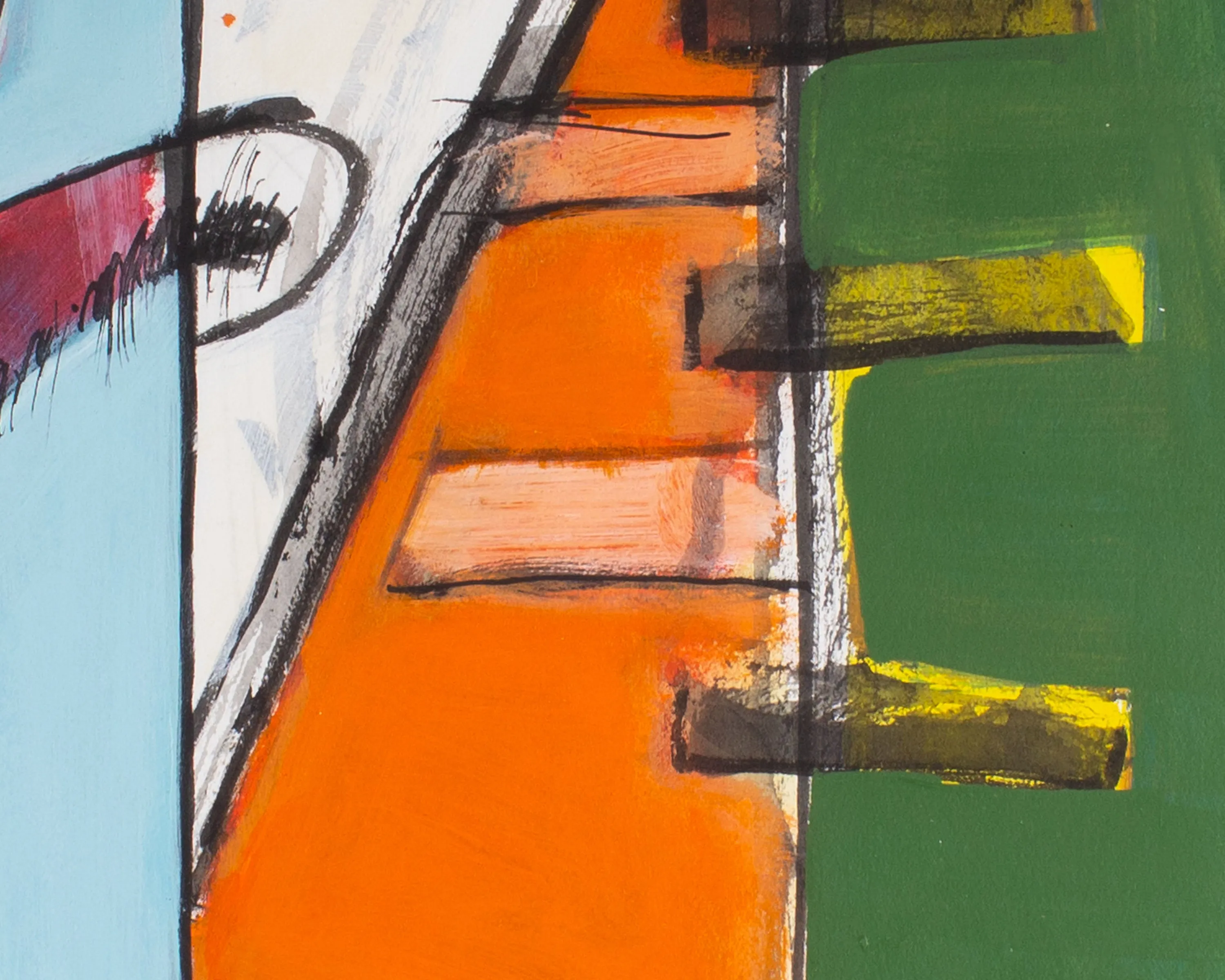 James L. Bruch Abstract Mixed Media Painting