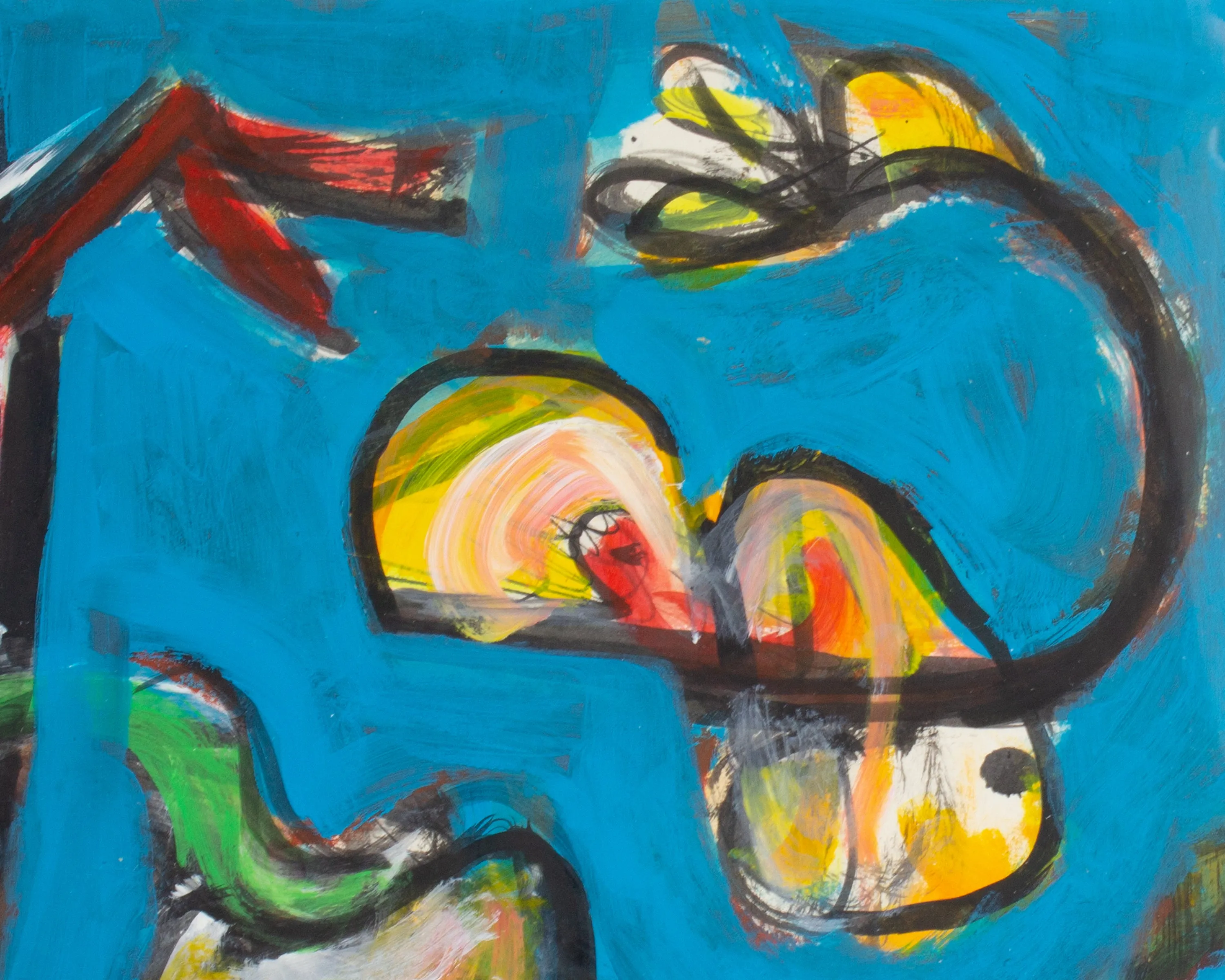 James L. Bruch Abstract Mixed Media Painting