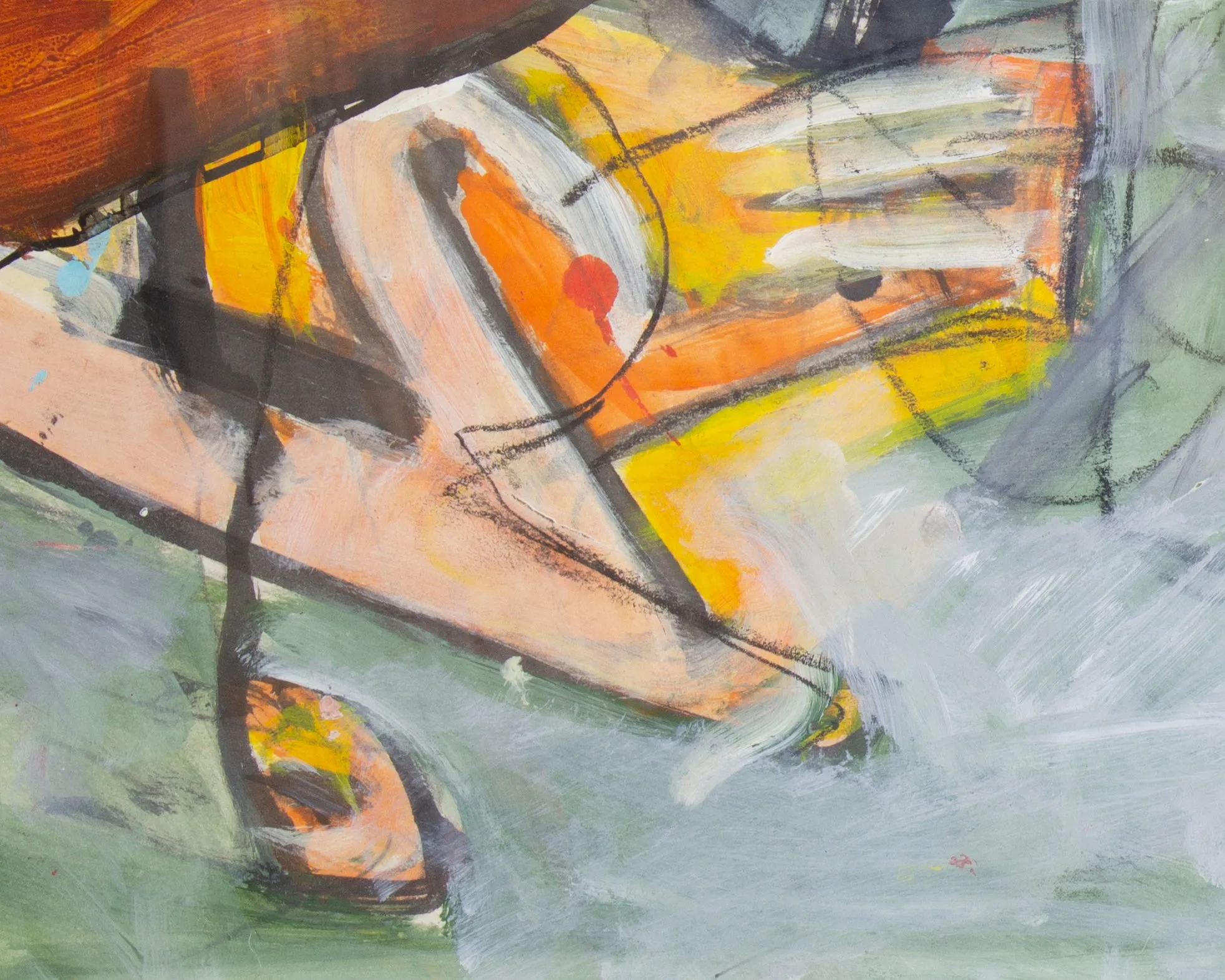 James L. Bruch Abstract Mixed Media Painting