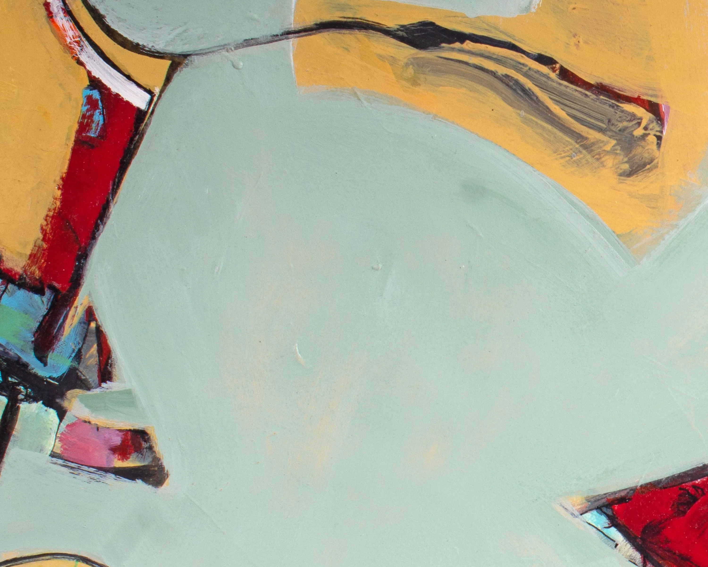 James L. Bruch Abstract Mixed Media Painting