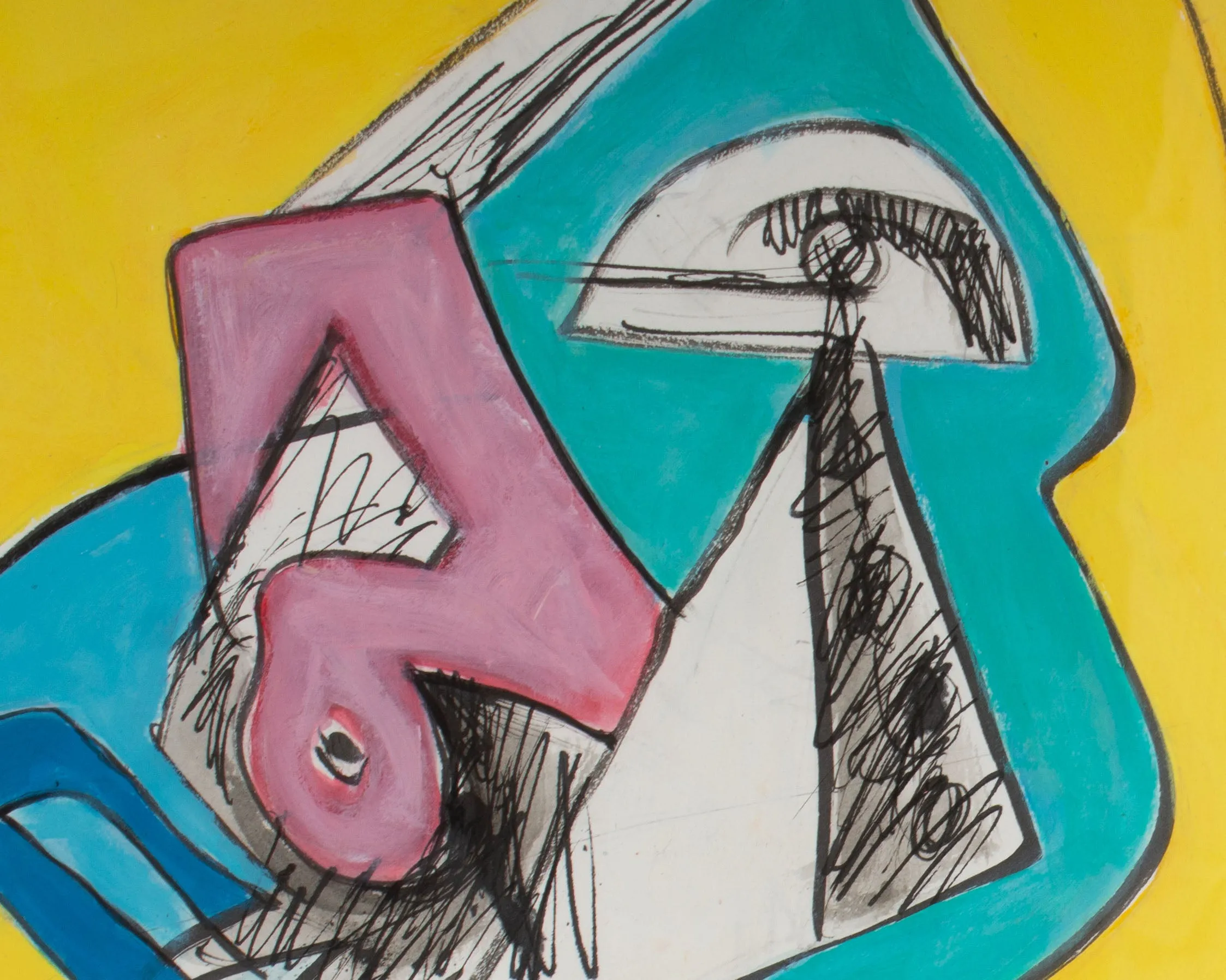 James L. Bruch Abstract Mixed Media Painting