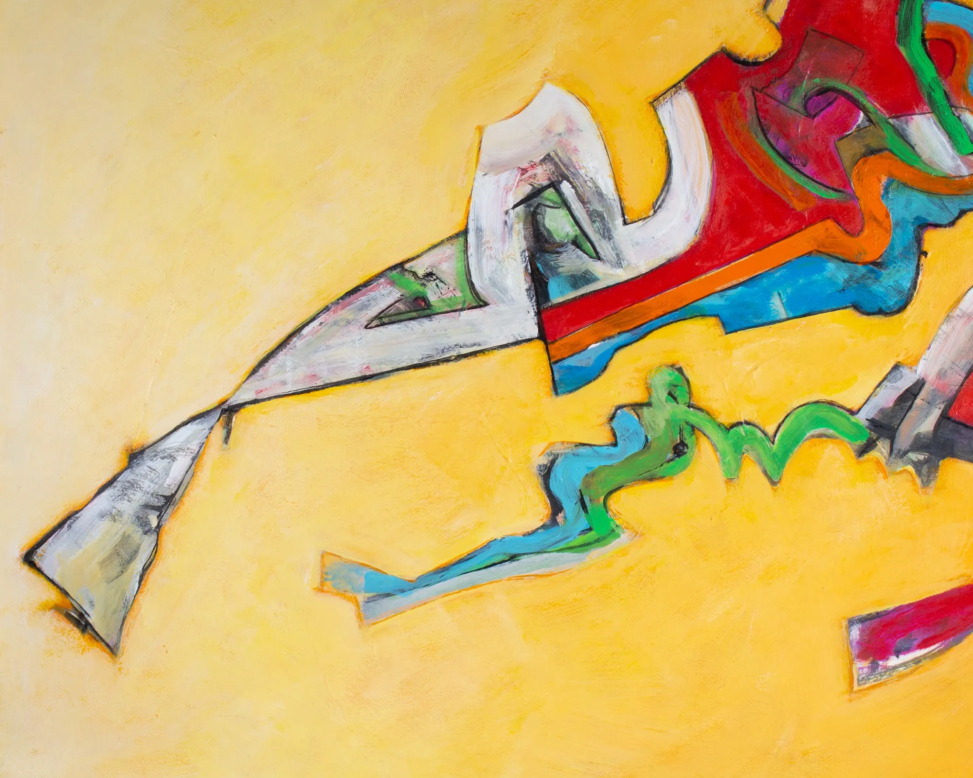 James L. Bruch Abstract Mixed Media Painting