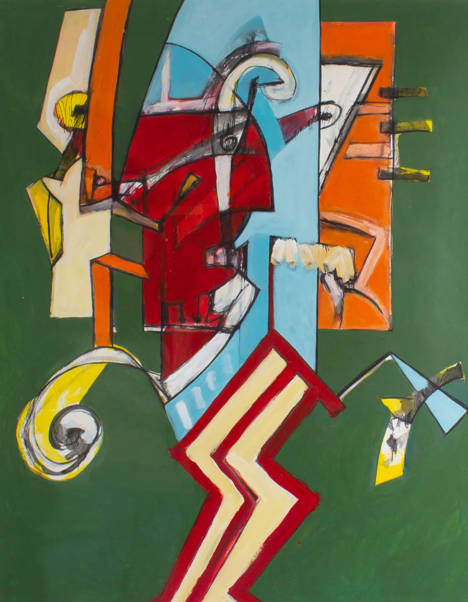 James L. Bruch Abstract Mixed Media Painting