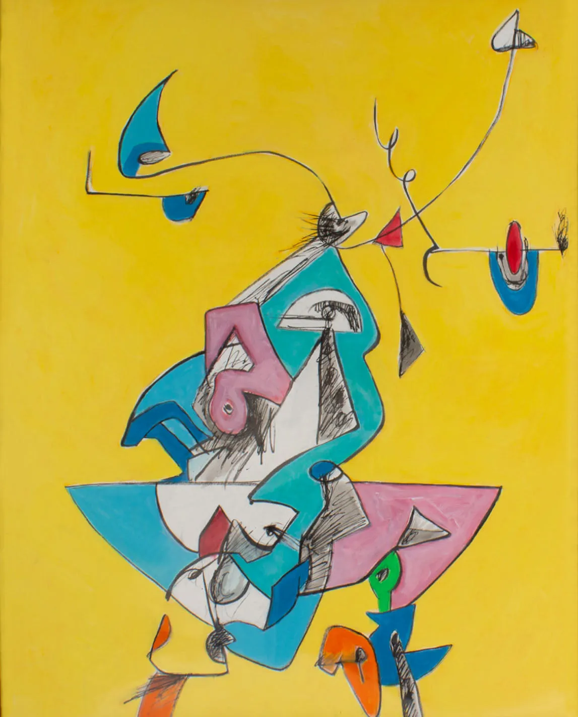 James L. Bruch Abstract Mixed Media Painting