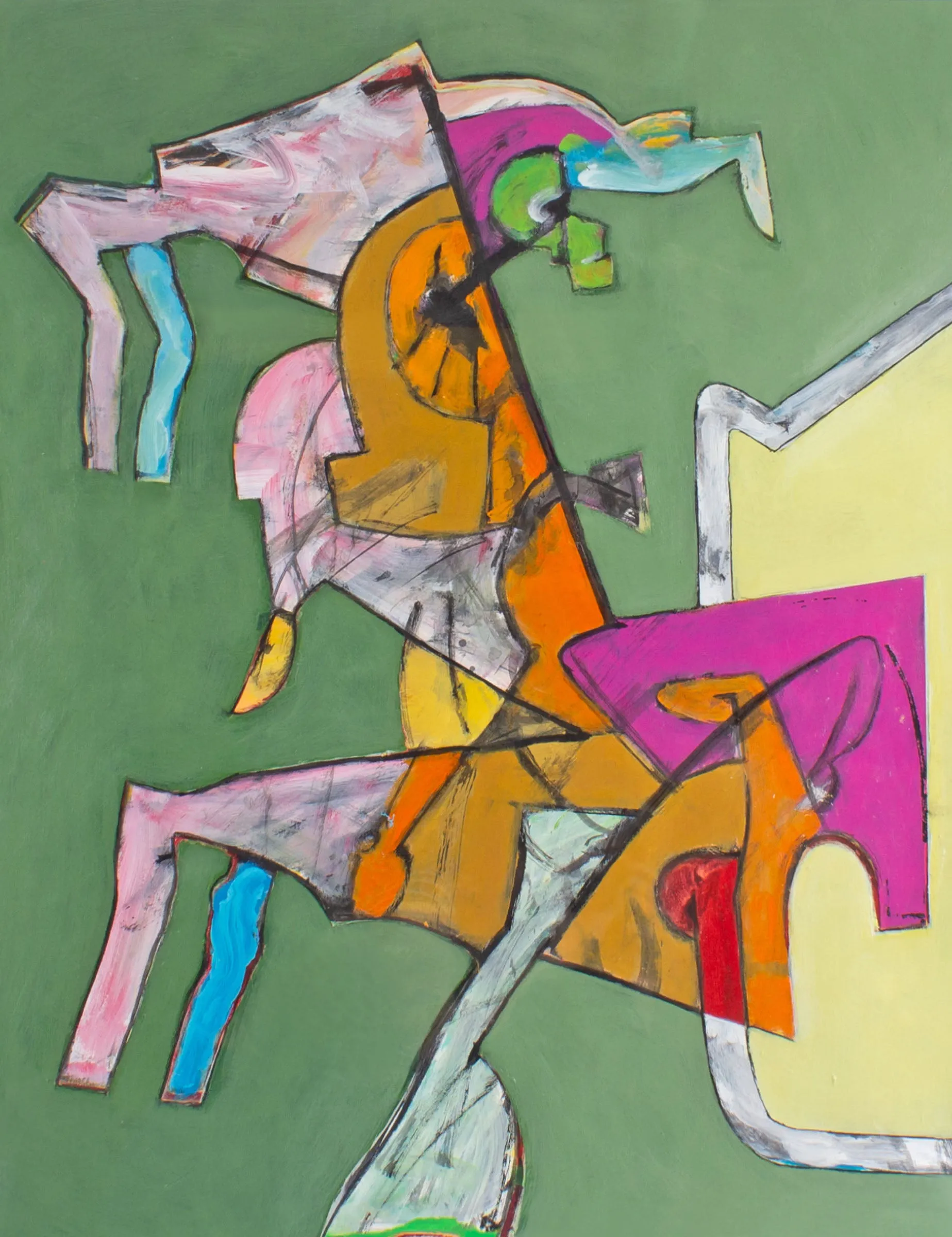 James L. Bruch Abstract Mixed Media Painting