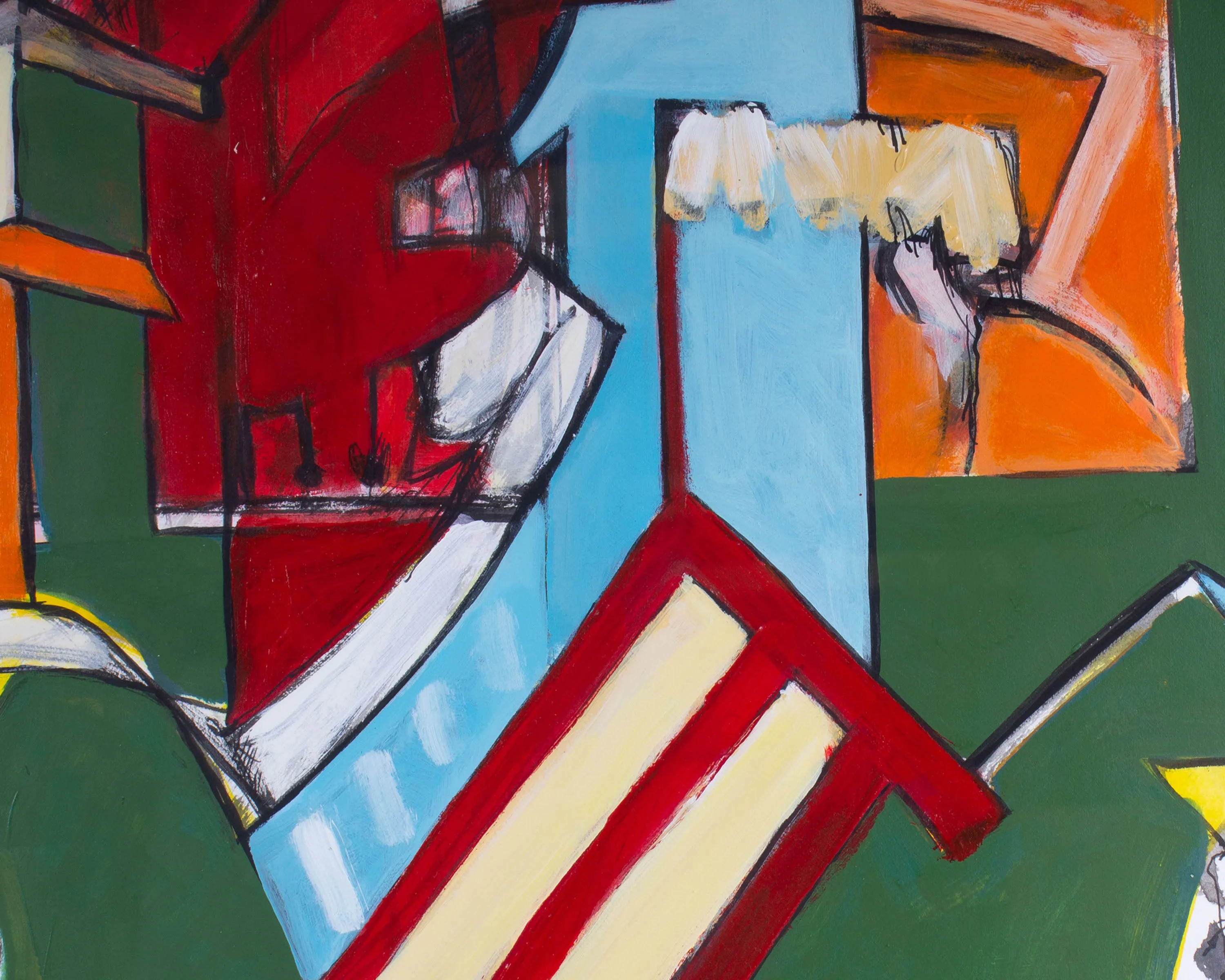James L. Bruch Abstract Mixed Media Painting
