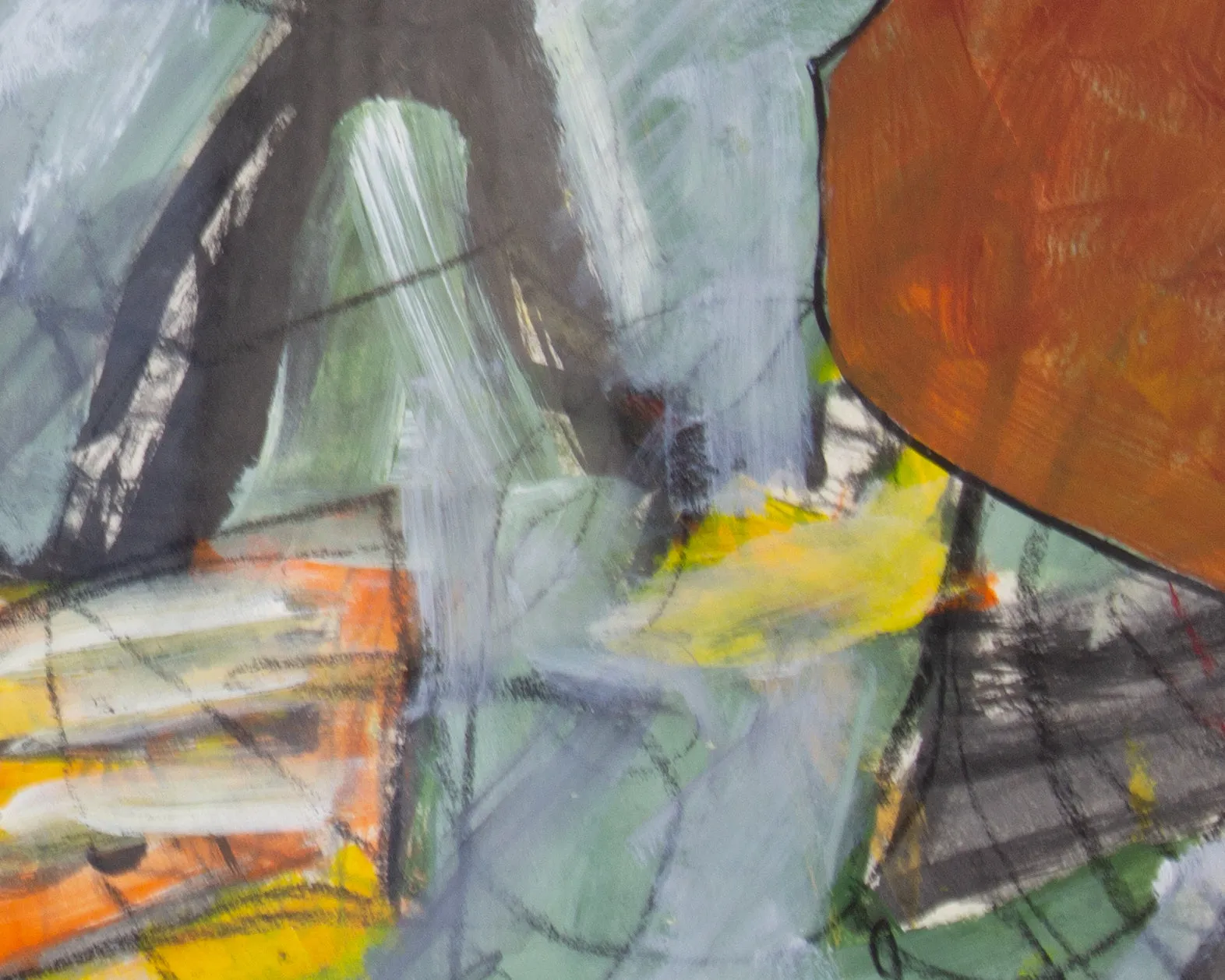 James L. Bruch Abstract Mixed Media Painting