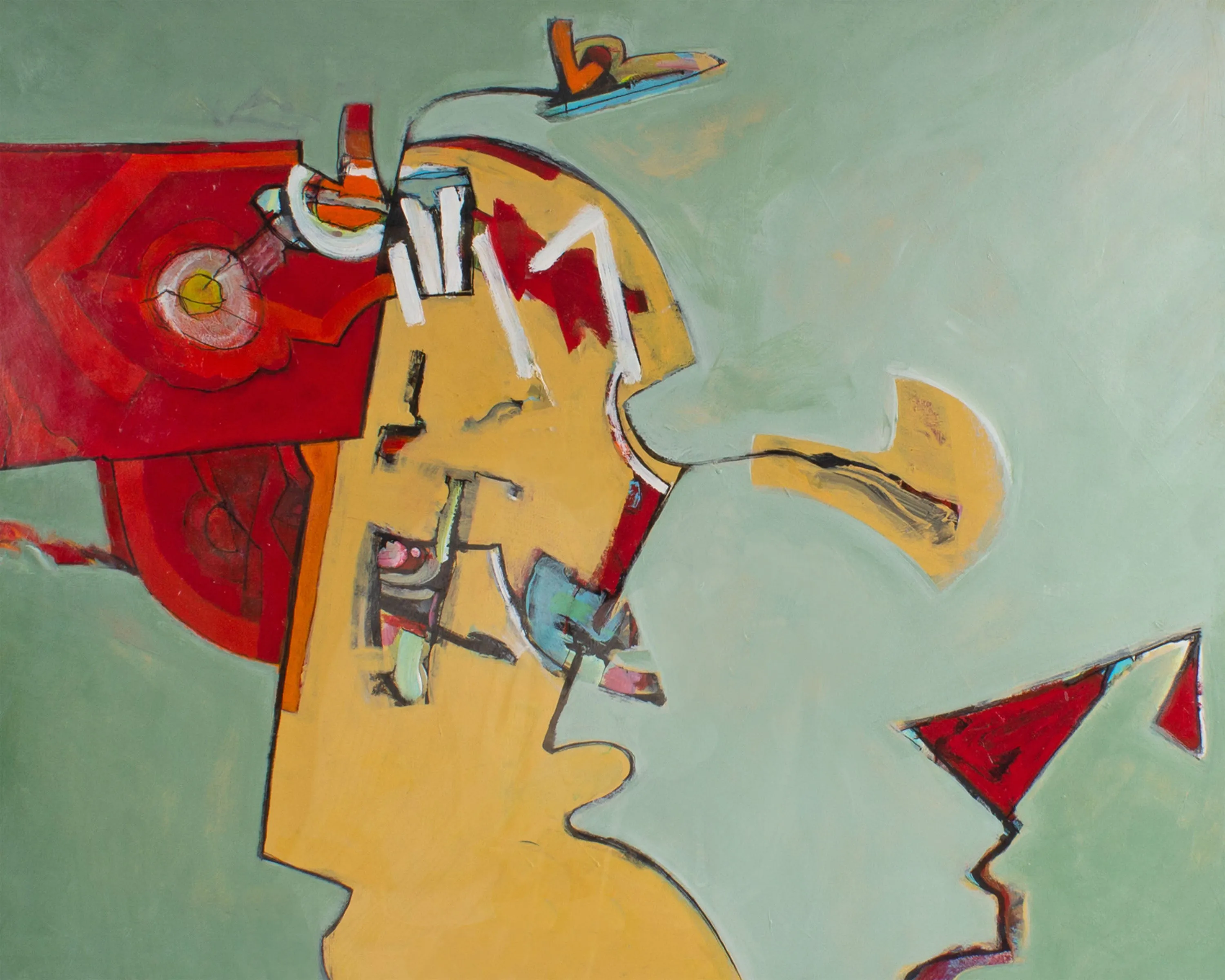 James L. Bruch Abstract Mixed Media Painting
