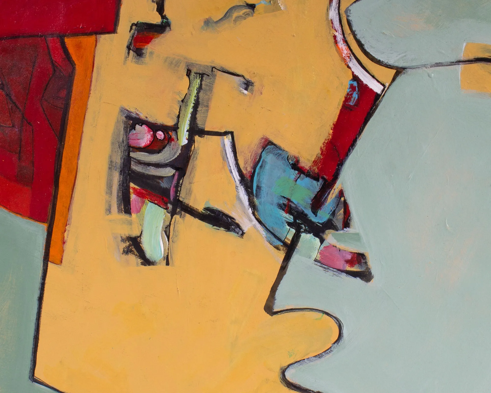 James L. Bruch Abstract Mixed Media Painting