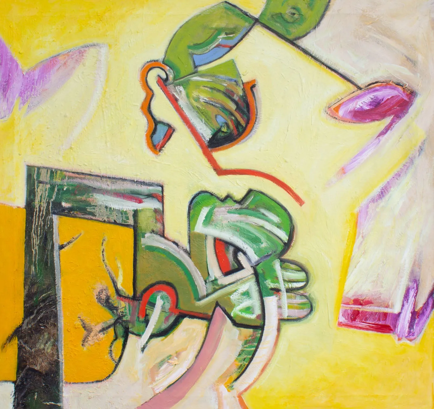 James L. Bruch Abstract Oil on Canvas Painting