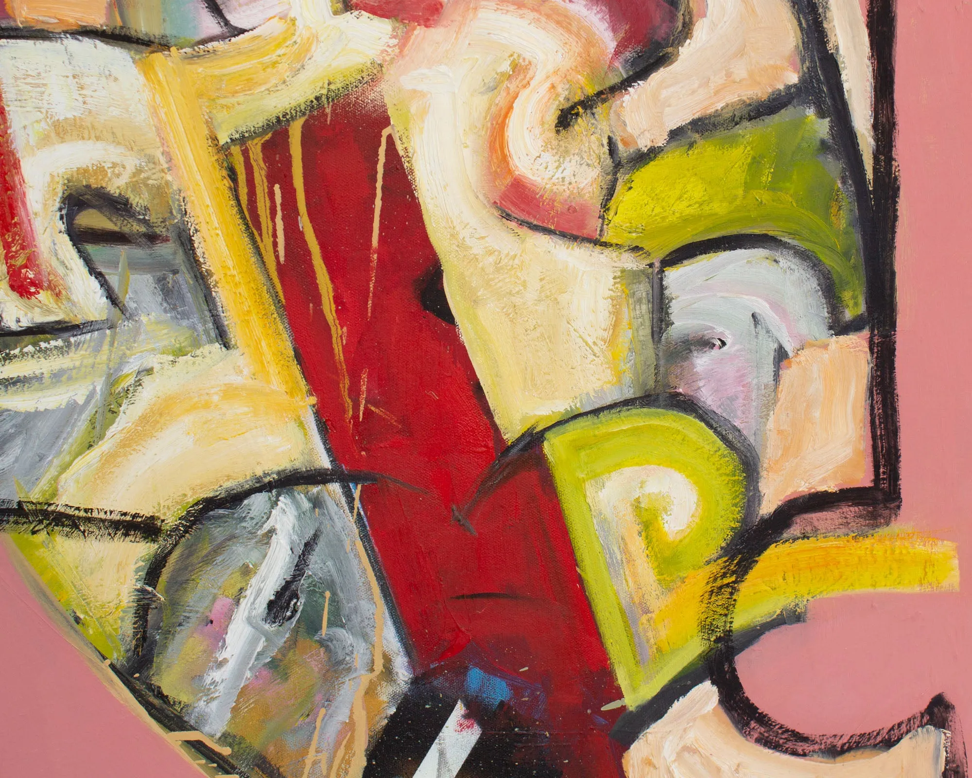 James L. Bruch Abstract Oil on Canvas Painting