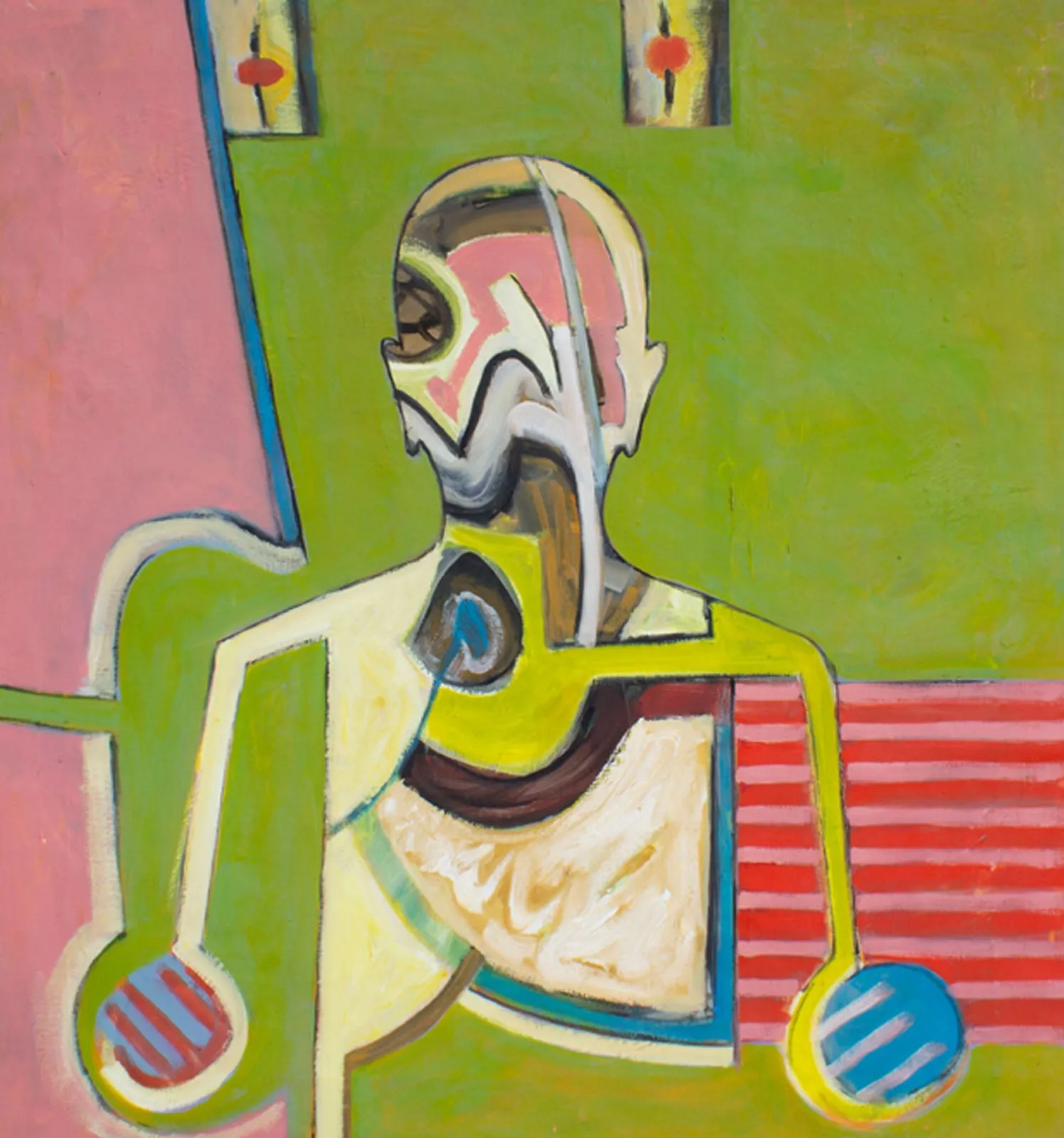 James L. Bruch Abstract Oil on Canvas Painting