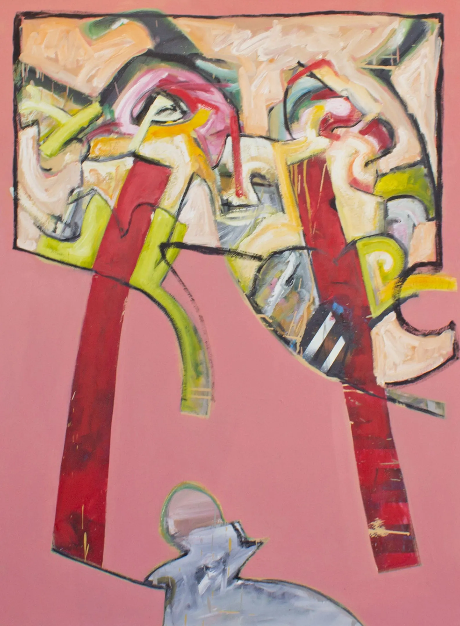 James L. Bruch Abstract Oil on Canvas Painting