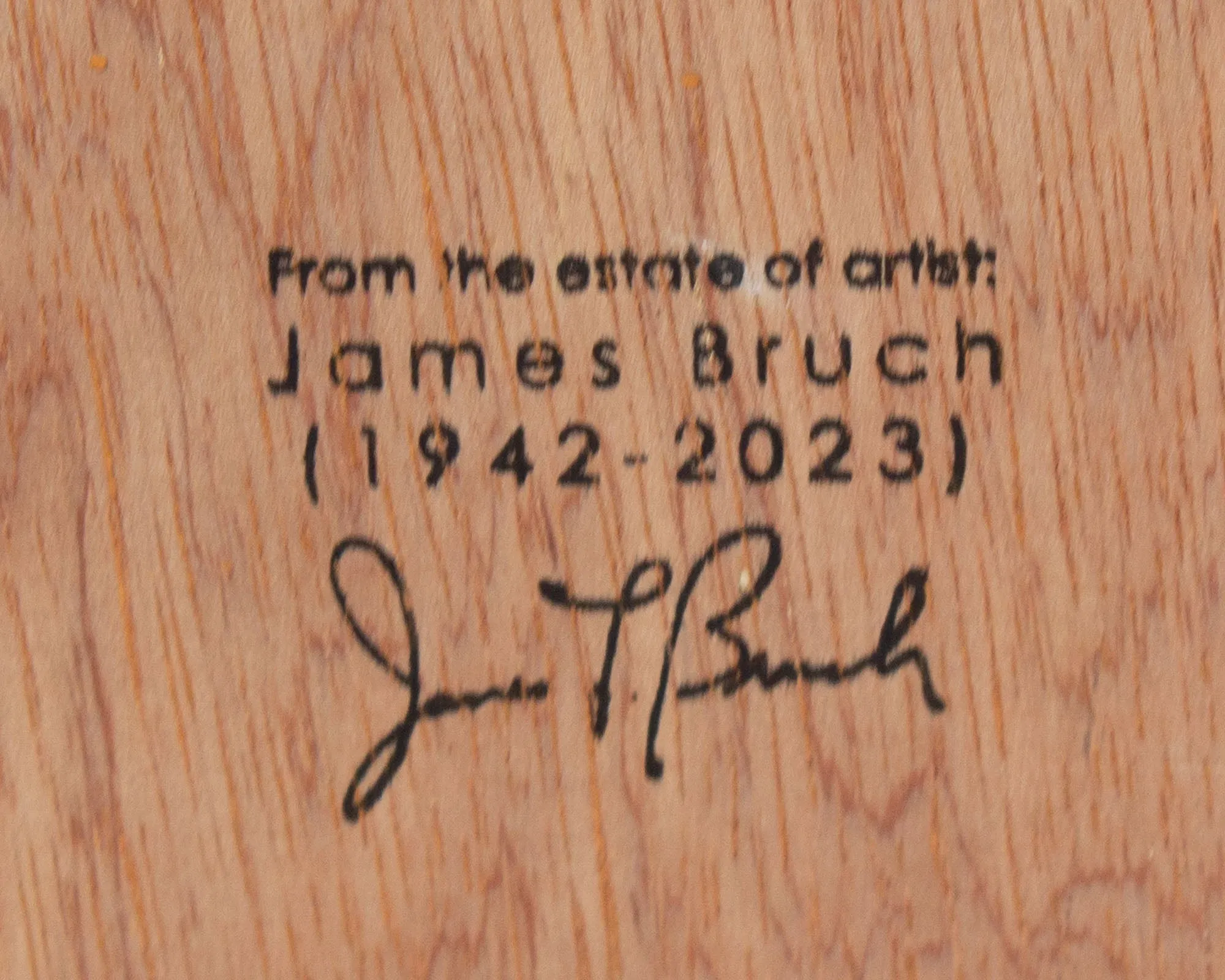 James L. Bruch Abstract Oil on Canvas Painting