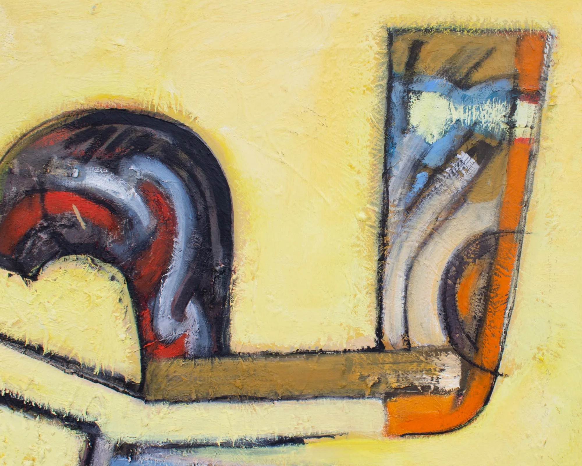 James L. Bruch Abstract Oil on Canvas Painting