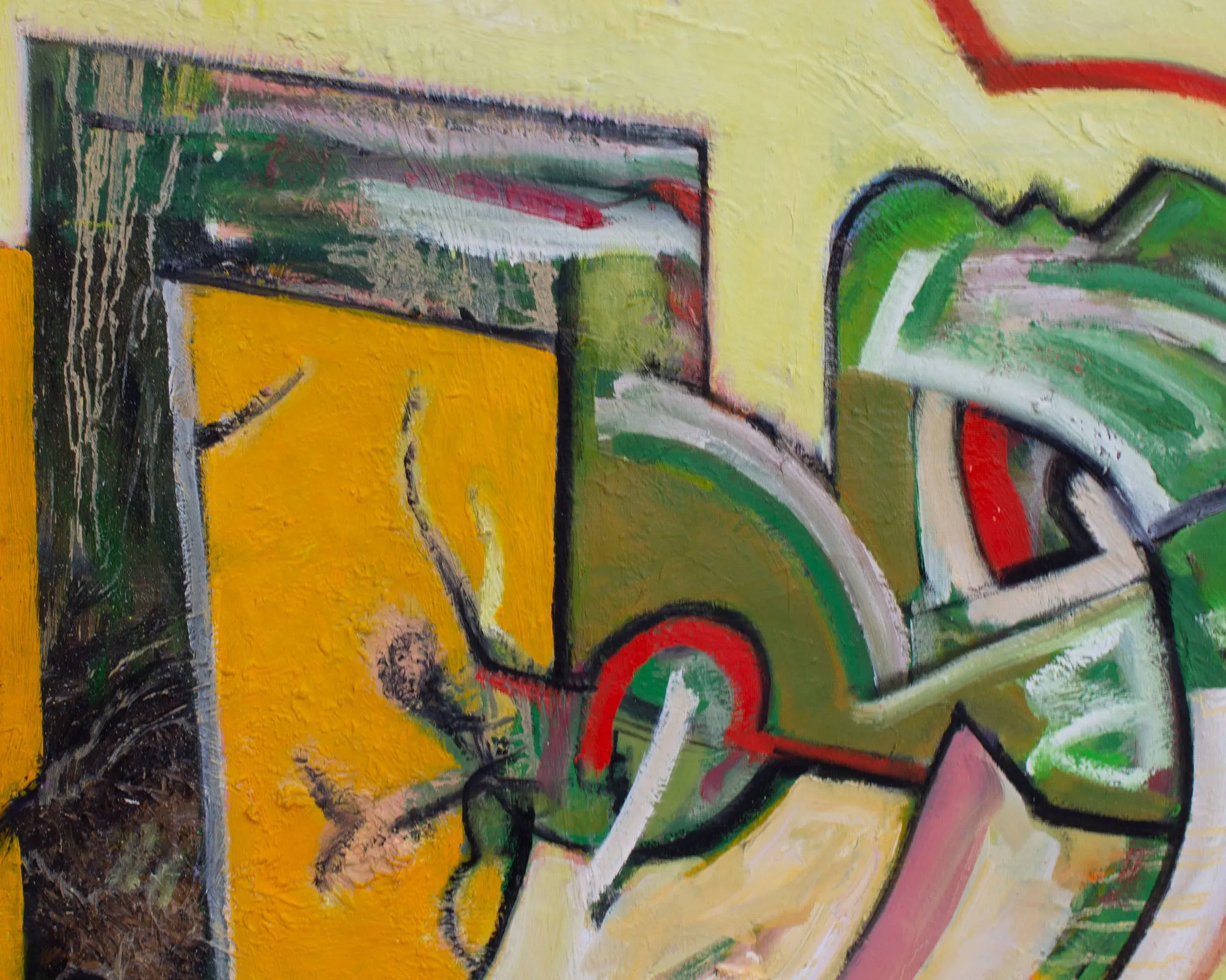 James L. Bruch Abstract Oil on Canvas Painting