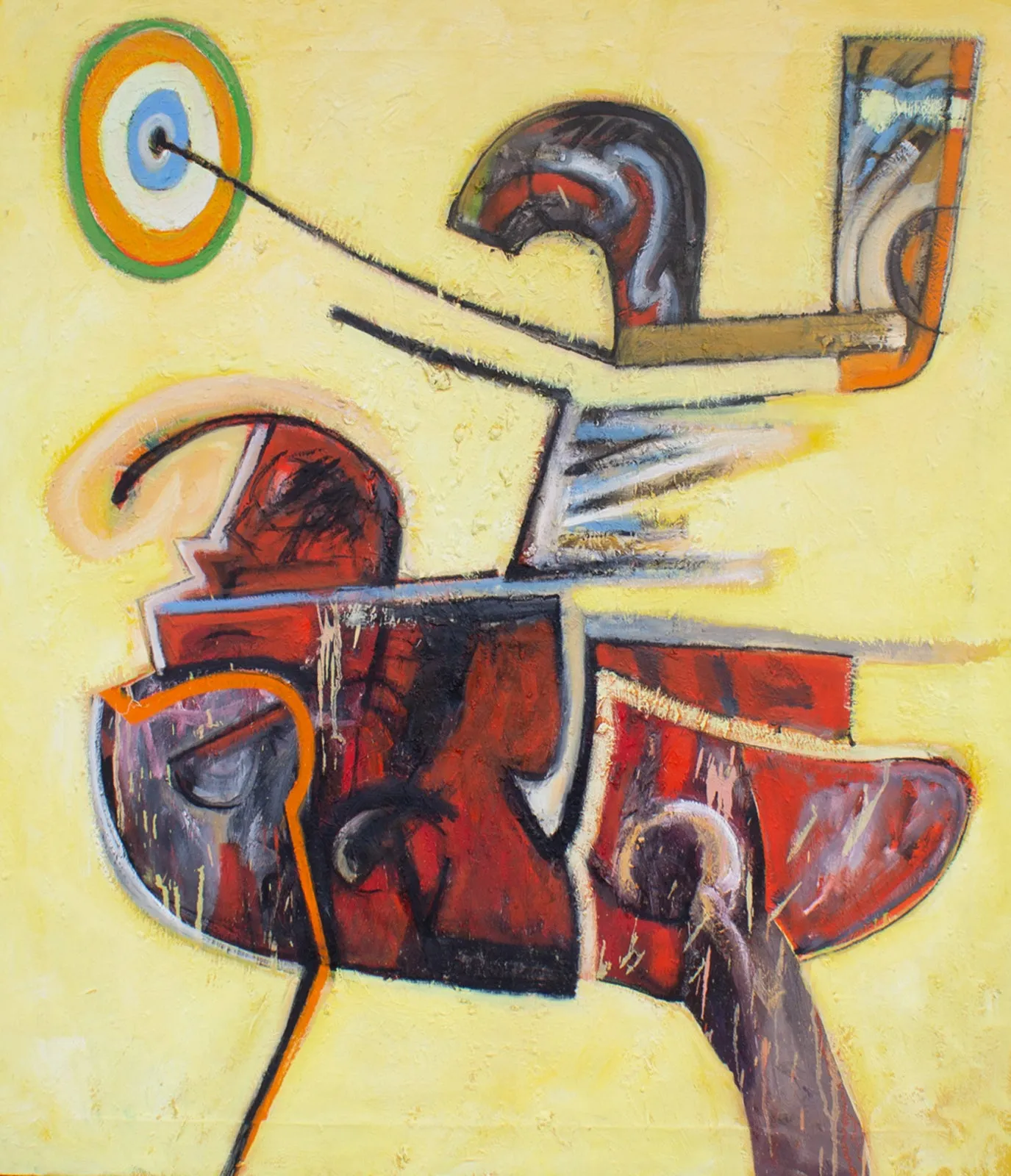 James L. Bruch Abstract Oil on Canvas Painting