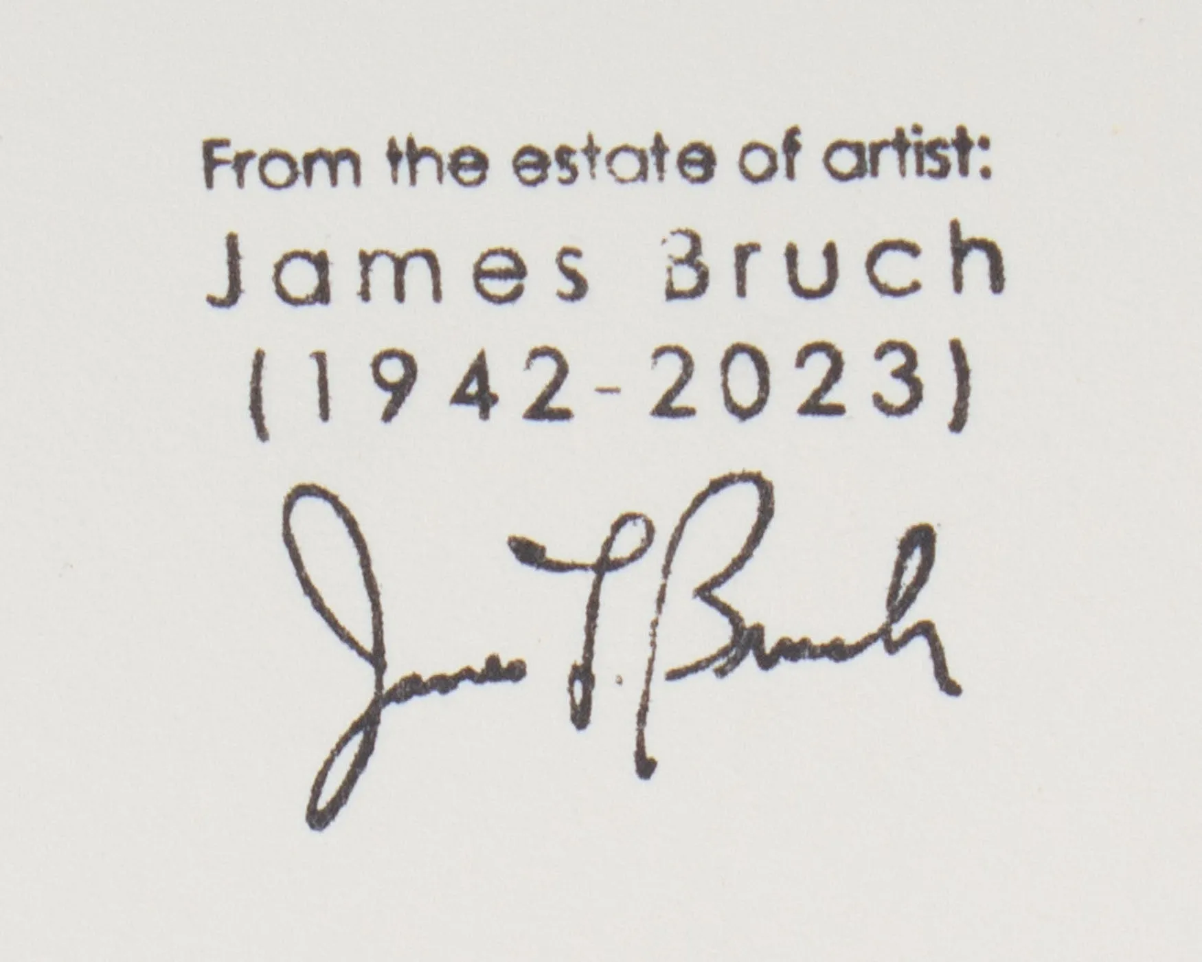 James L. Bruch Graphite and Acrylic Abstract Drawing