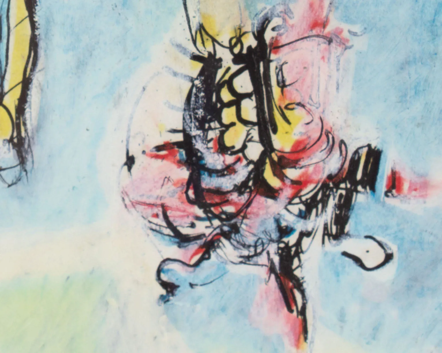 James L. Bruch Signed 1968 Abstract Mixed Media Drawing