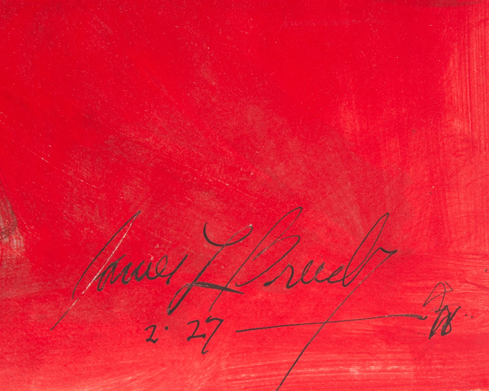 James L. Bruch Signed 2010 “Family Affair” Abstract Mixed Media Painting