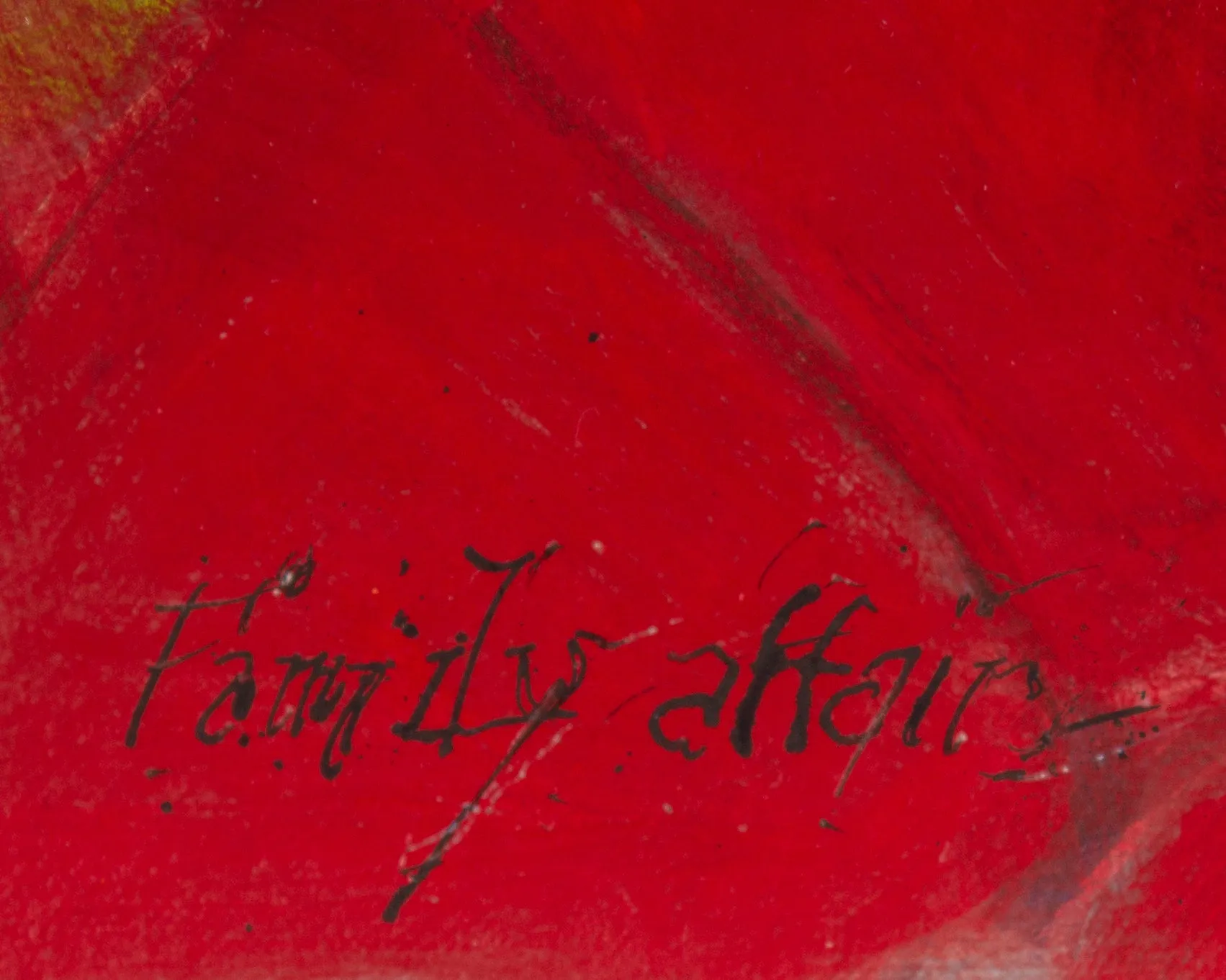 James L. Bruch Signed 2010 “Family Affair” Abstract Mixed Media Painting