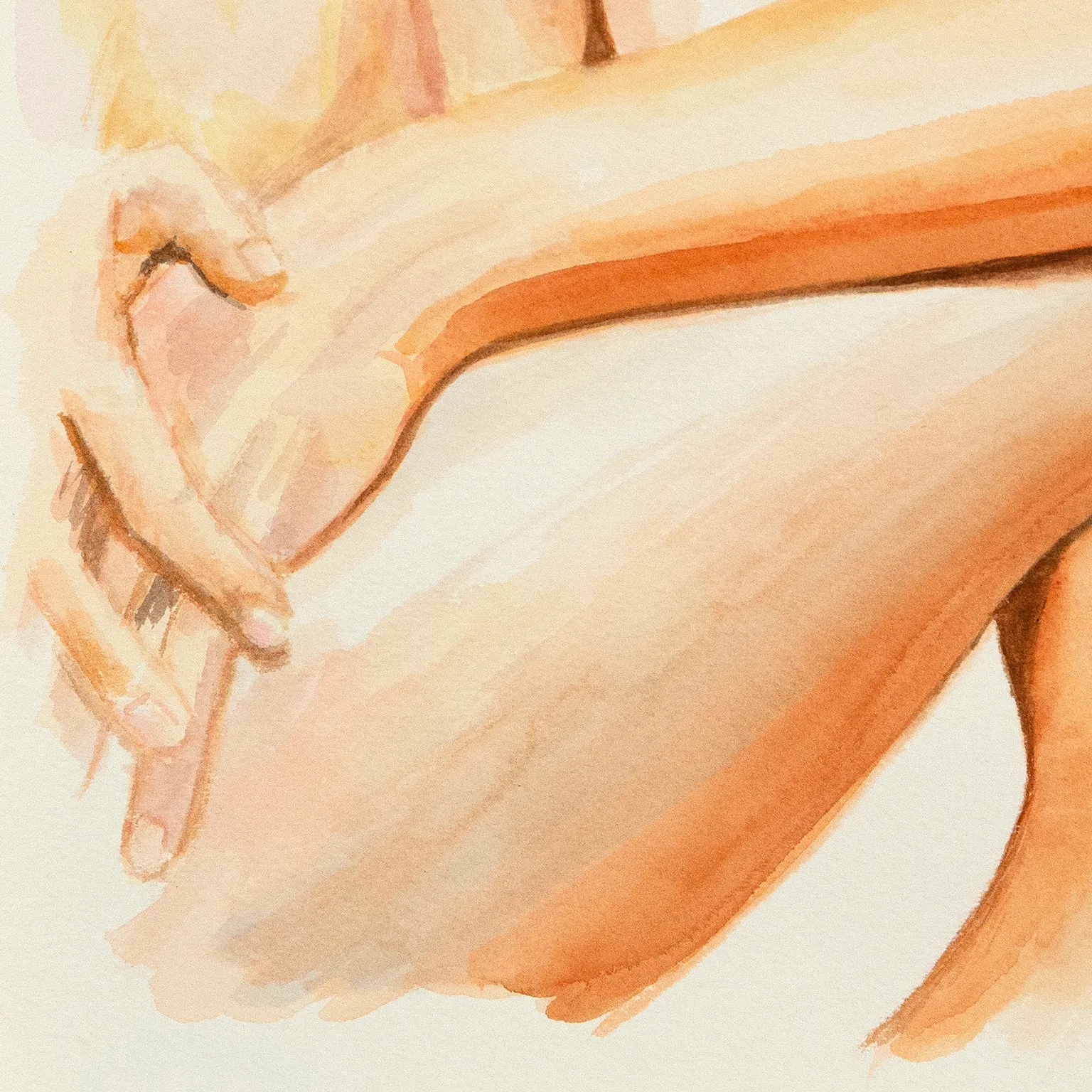 JOANNE TOD "EMBRACE" WATERCOLOR, 2020
