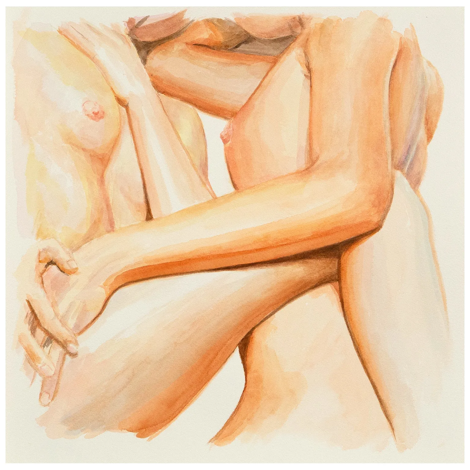 JOANNE TOD "EMBRACE" WATERCOLOR, 2020