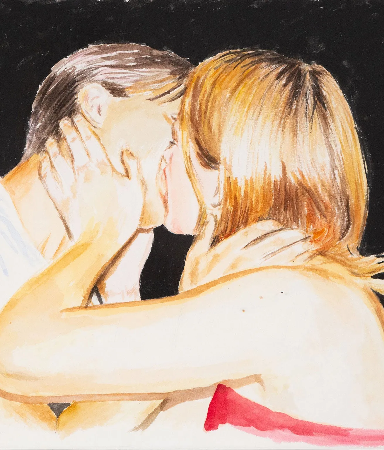 JOANNE TOD "MAKE OUT" WATERCOLOR, 2020