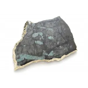 Kiva Large Pure Emerald Platter 24K Gold