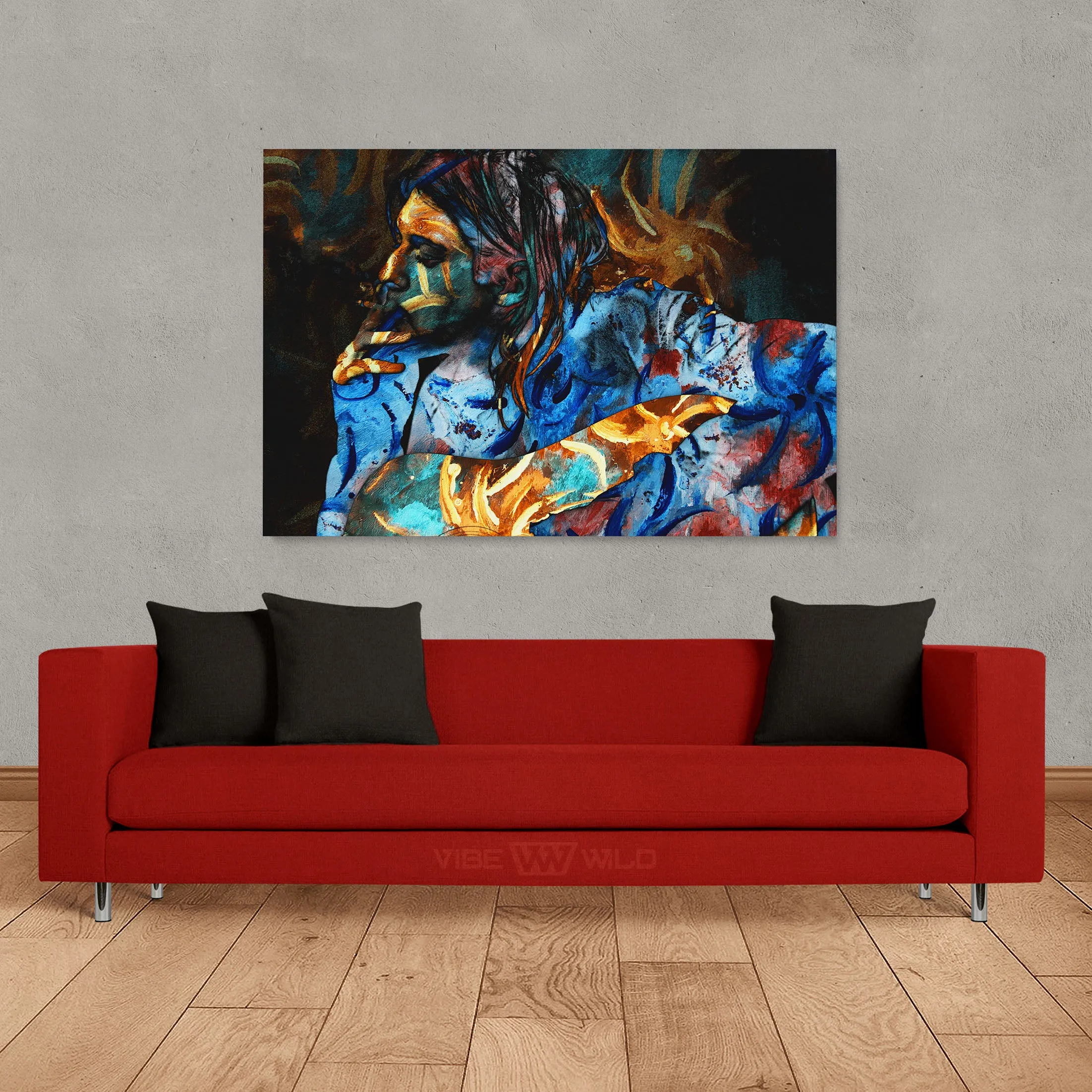 Kurt Cobain Canvas Art Abstract