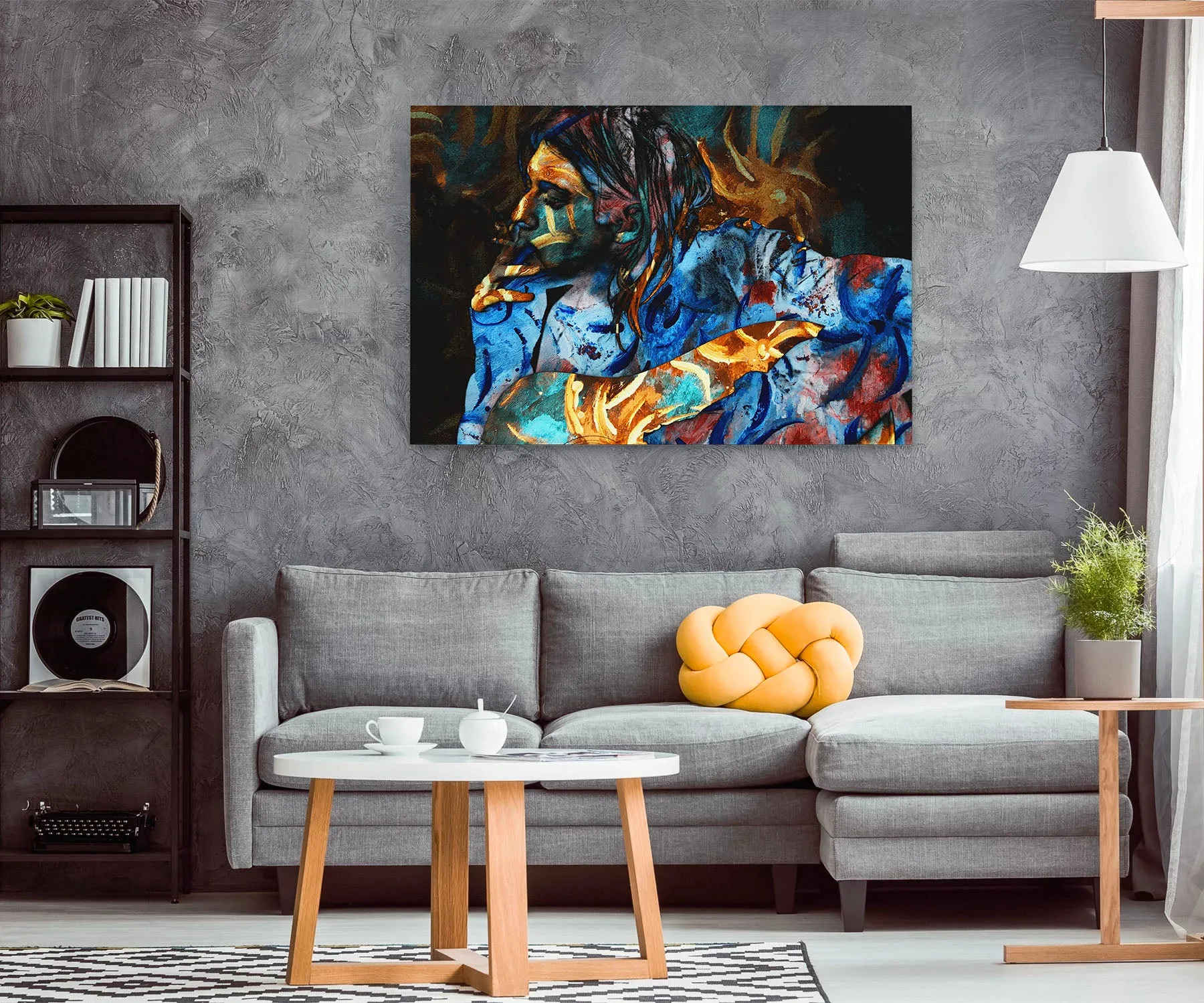 Kurt Cobain Canvas Art Abstract