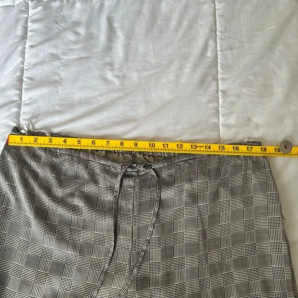 Lauren Ralph Lauren Satin Houndstooth Monogramed Pajamas Black White Large