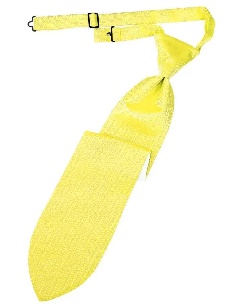 Lemon Herringbone Necktie