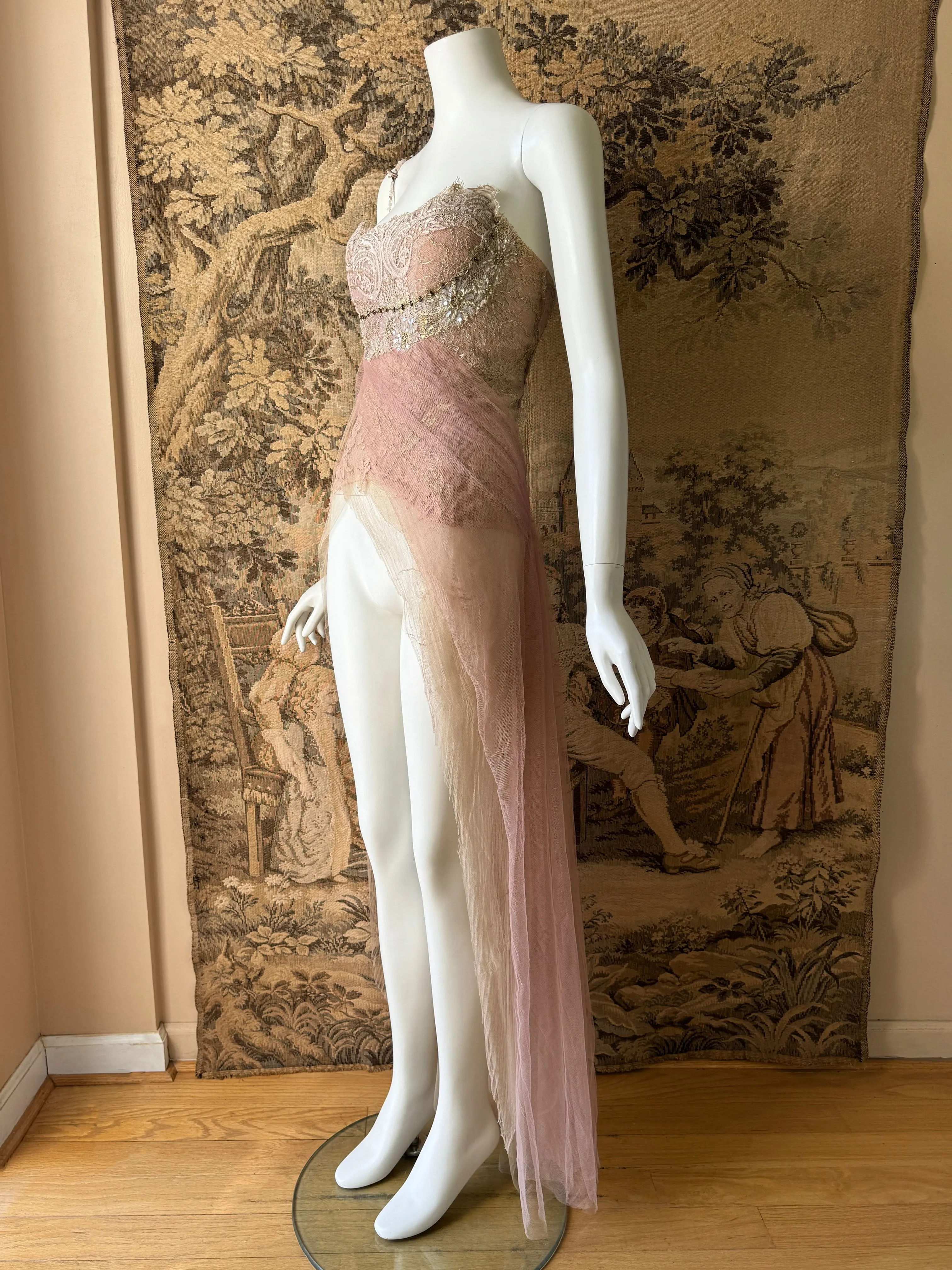 Les Habitudes Y2K Silk & Lace Corset