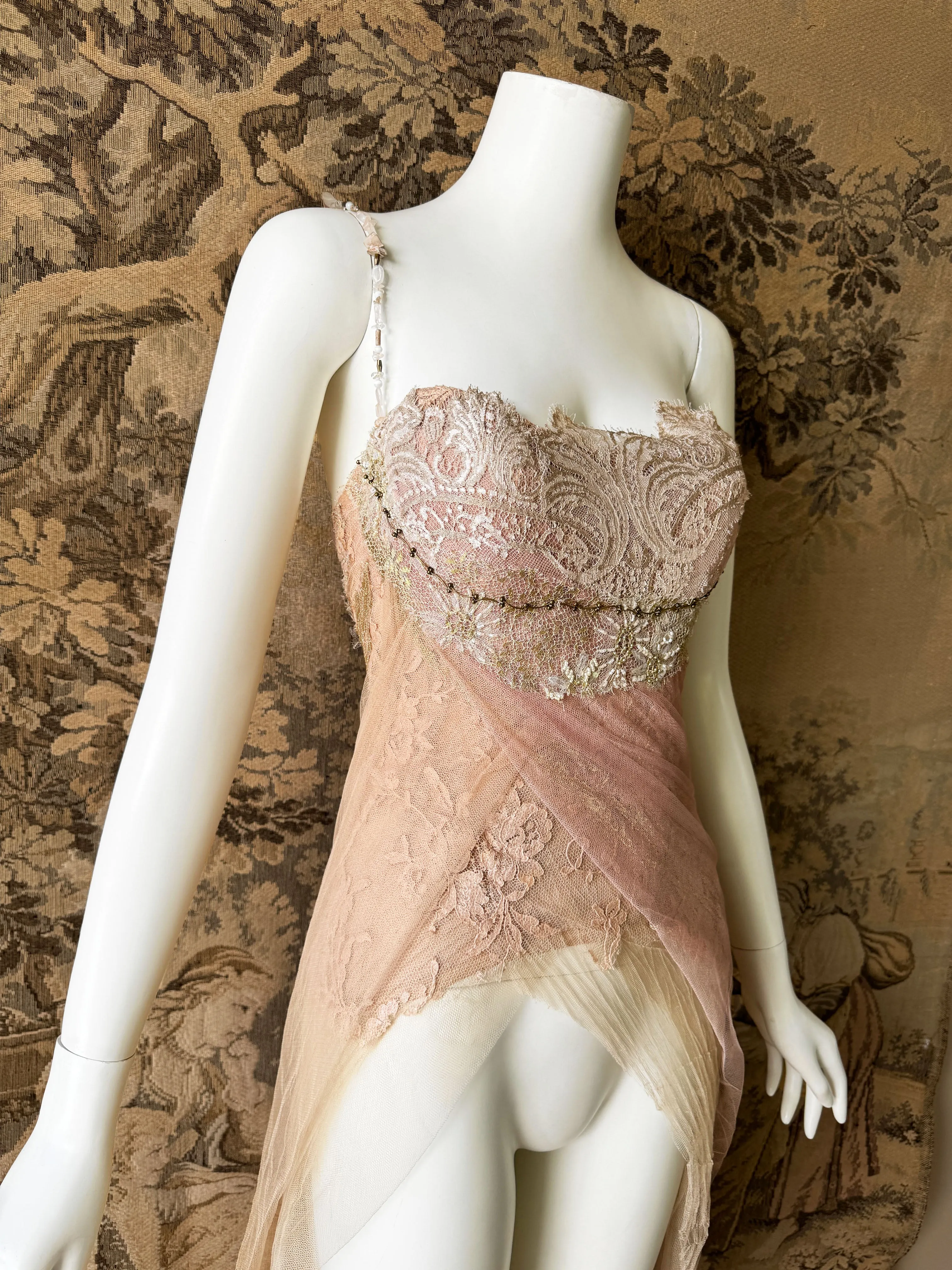 Les Habitudes Y2K Silk & Lace Corset