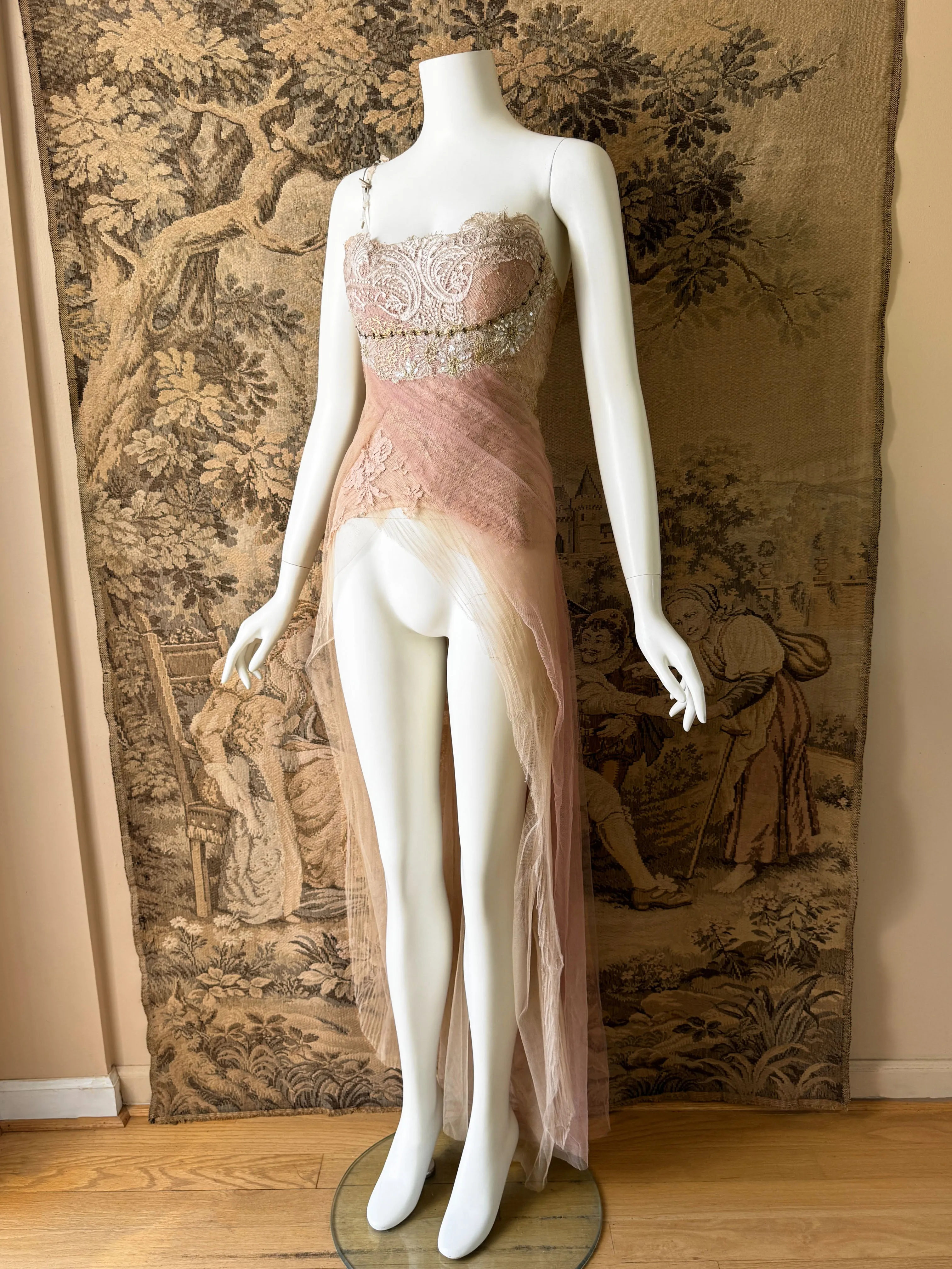 Les Habitudes Y2K Silk & Lace Corset