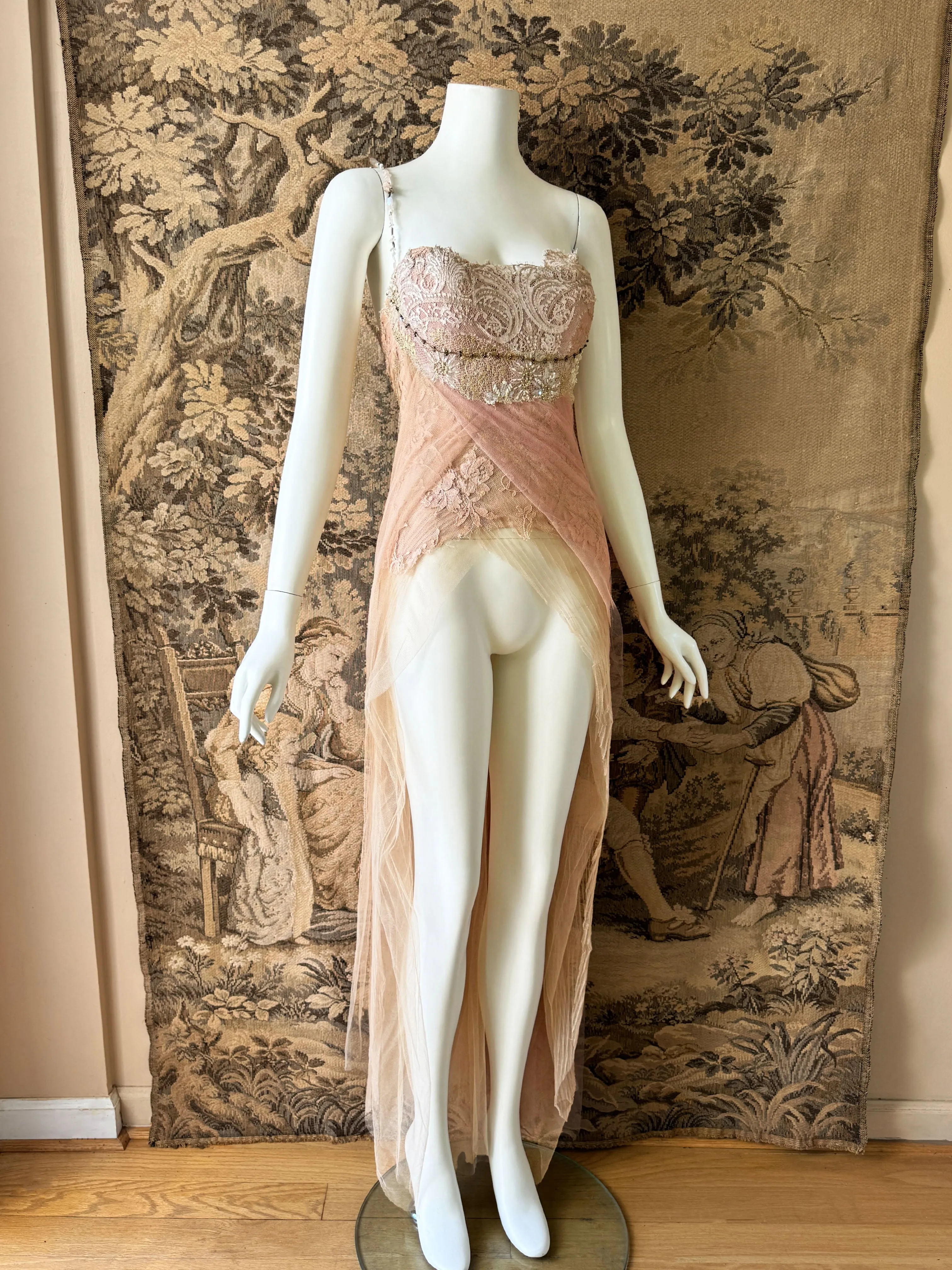 Les Habitudes Y2K Silk & Lace Corset