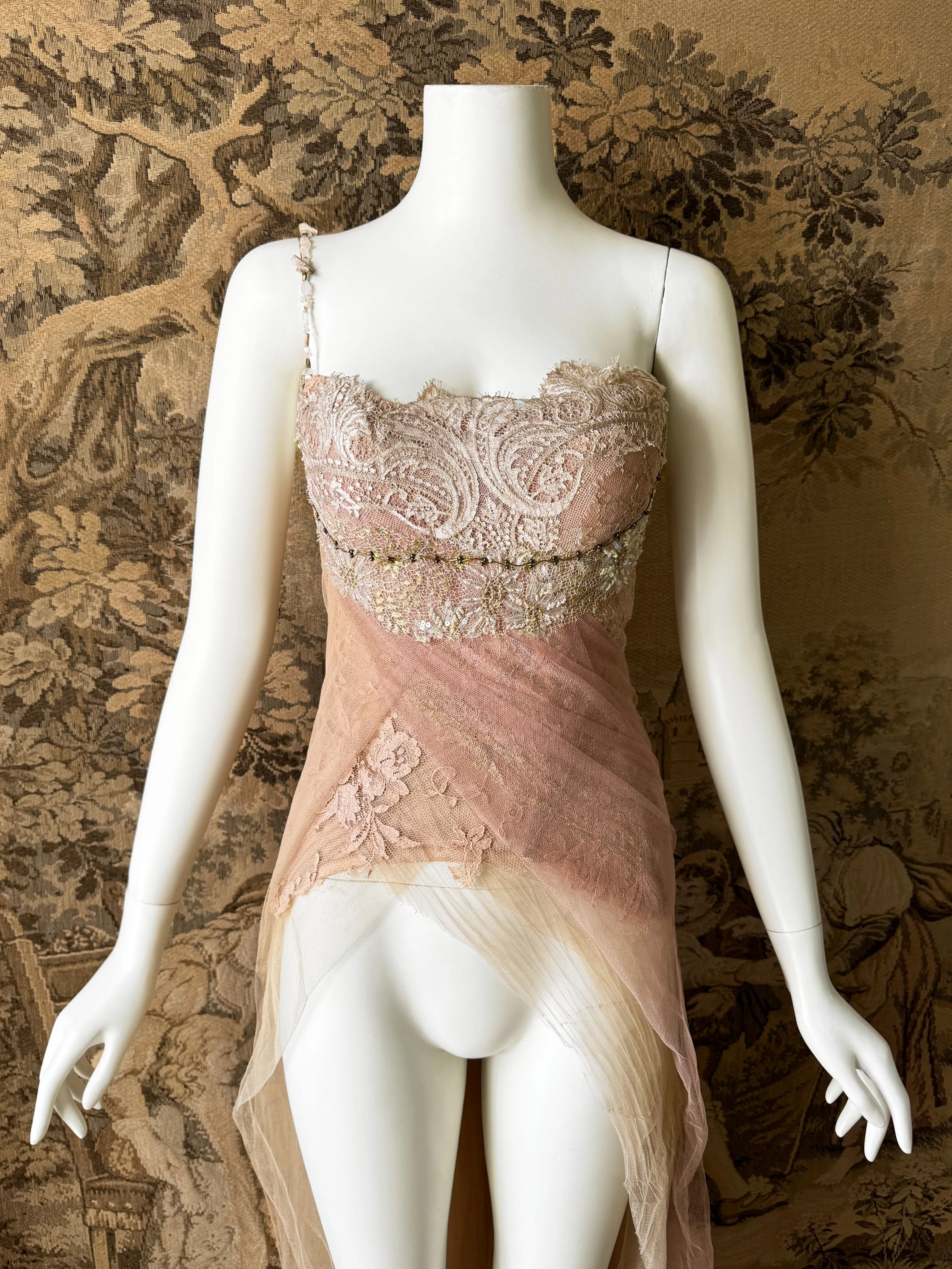 Les Habitudes Y2K Silk & Lace Corset
