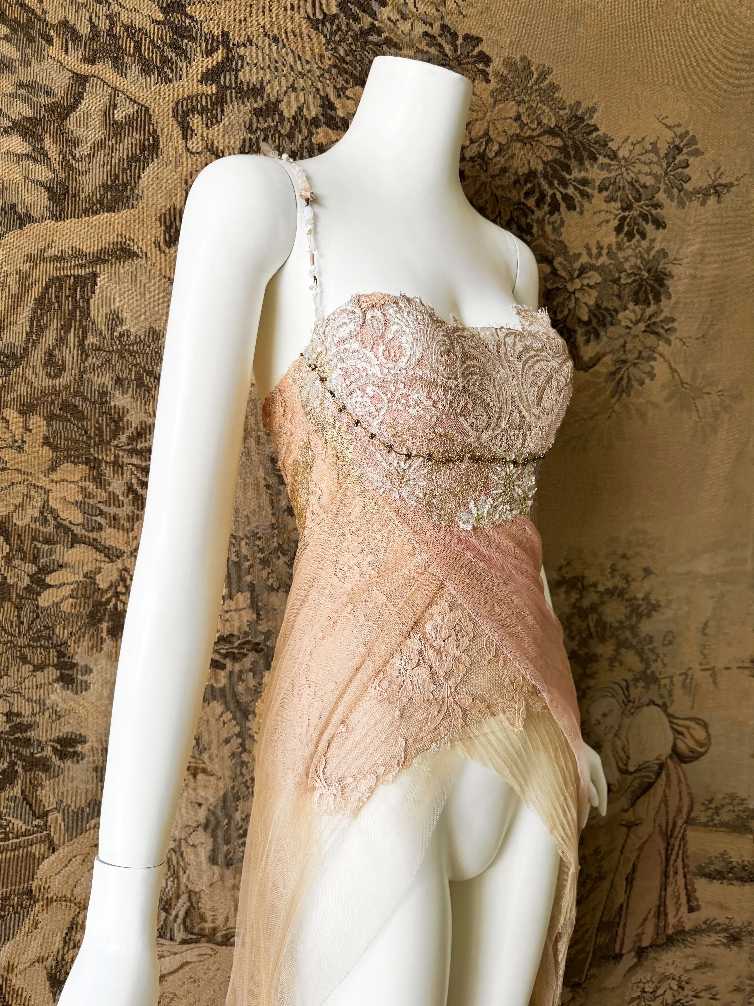 Les Habitudes Y2K Silk & Lace Corset