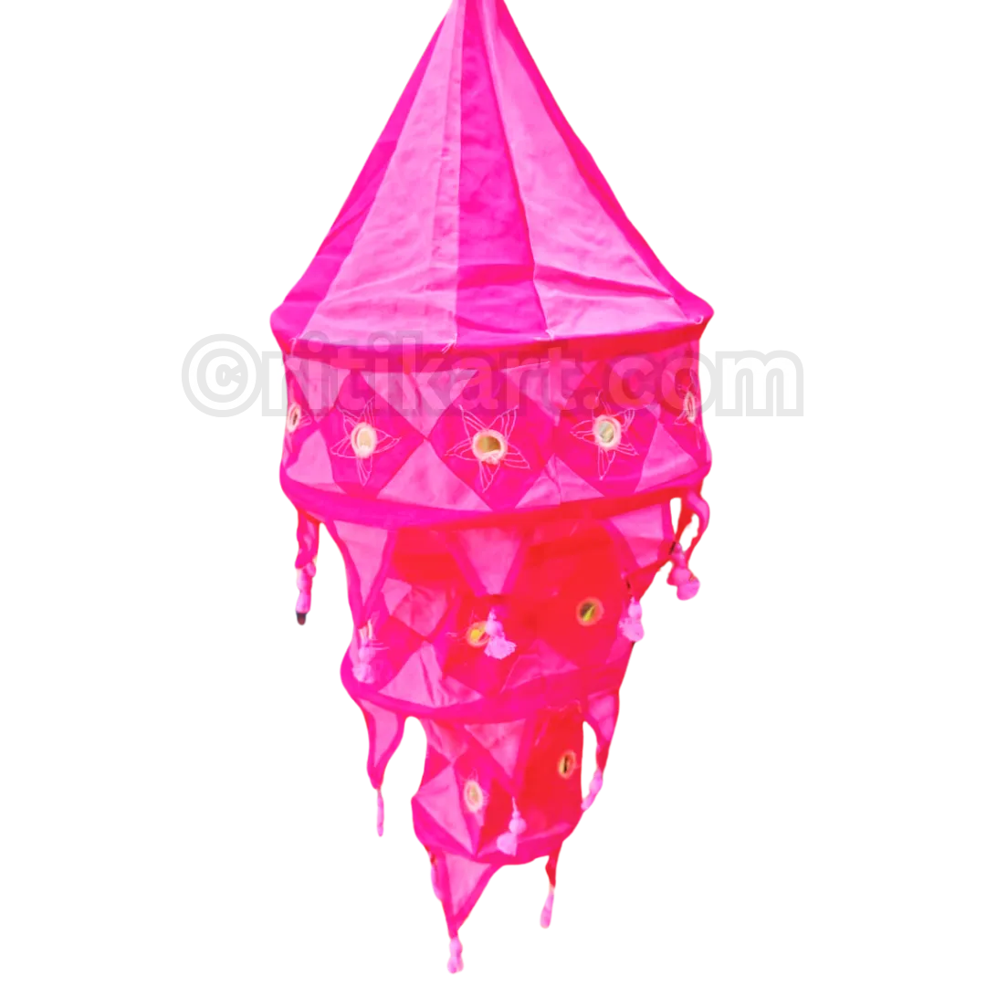 Light & Dark Pink Pipili Lampshade Applique - 3 steps