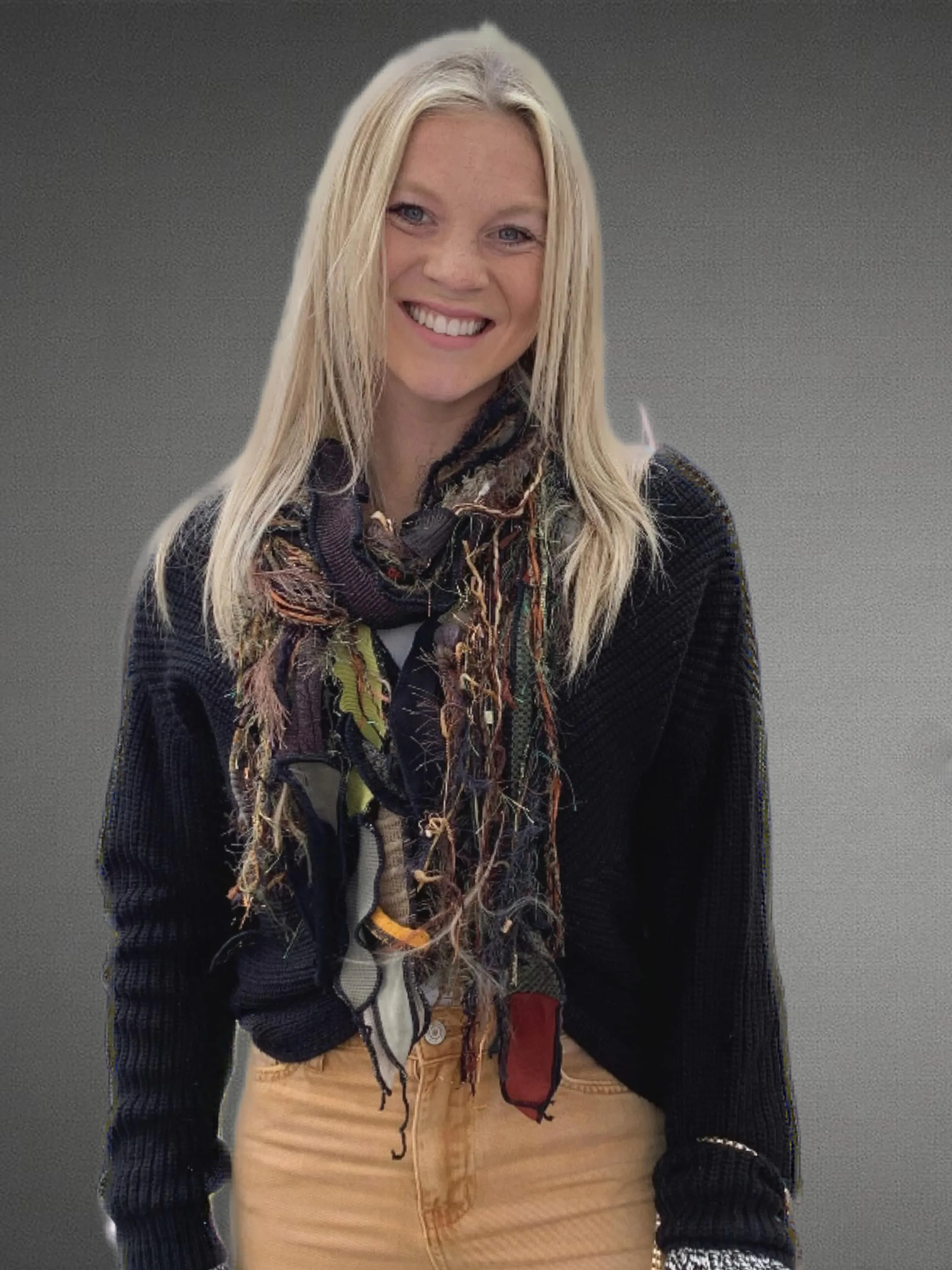 Lightweight navy rust purple fabric plus art yarn Scarf, Shreds Fringie yarn scarf, funky eco-friendly clothing