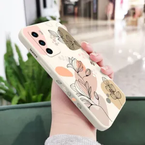 Liquid Silicone Abstract Plants Phone Case For Huawei