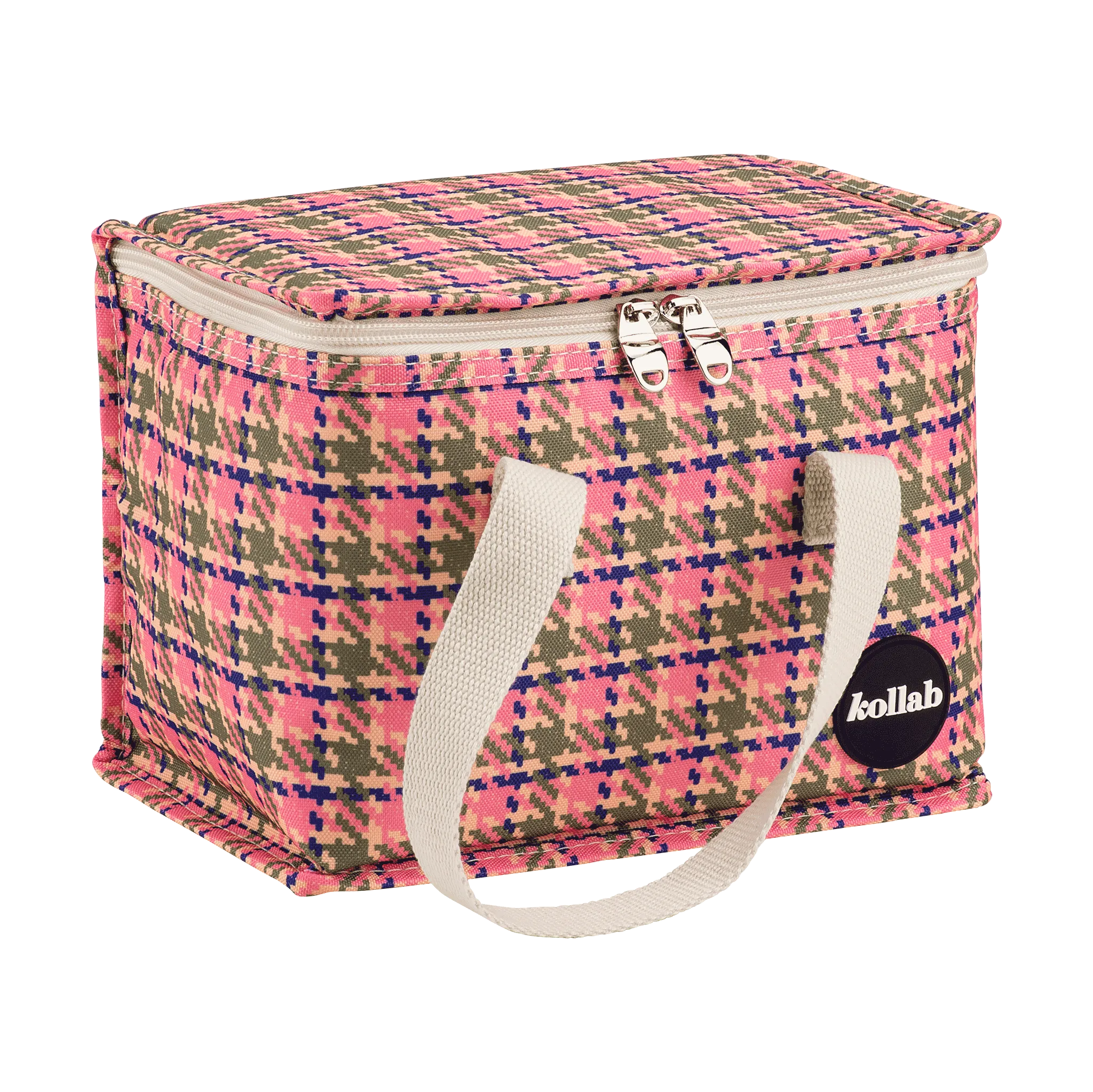 Lunch Box Pink Houndstooth